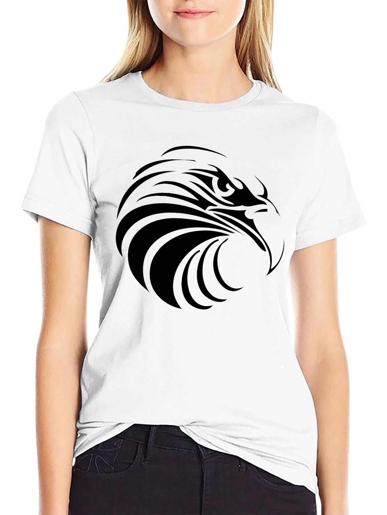 Mens Black Eagle Graphic Tee - Stylish Casual Wear