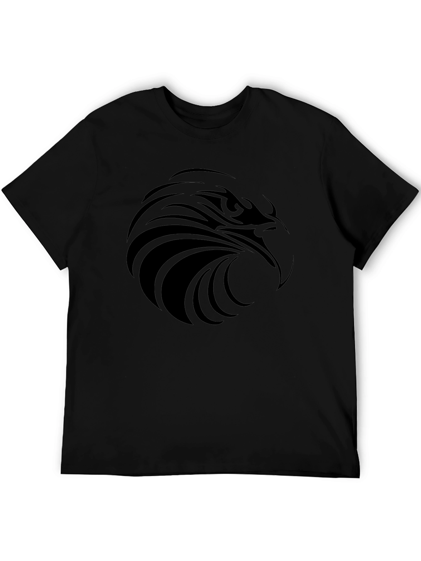 Mens Black Eagle Graphic Tee - Stylish Casual Wear