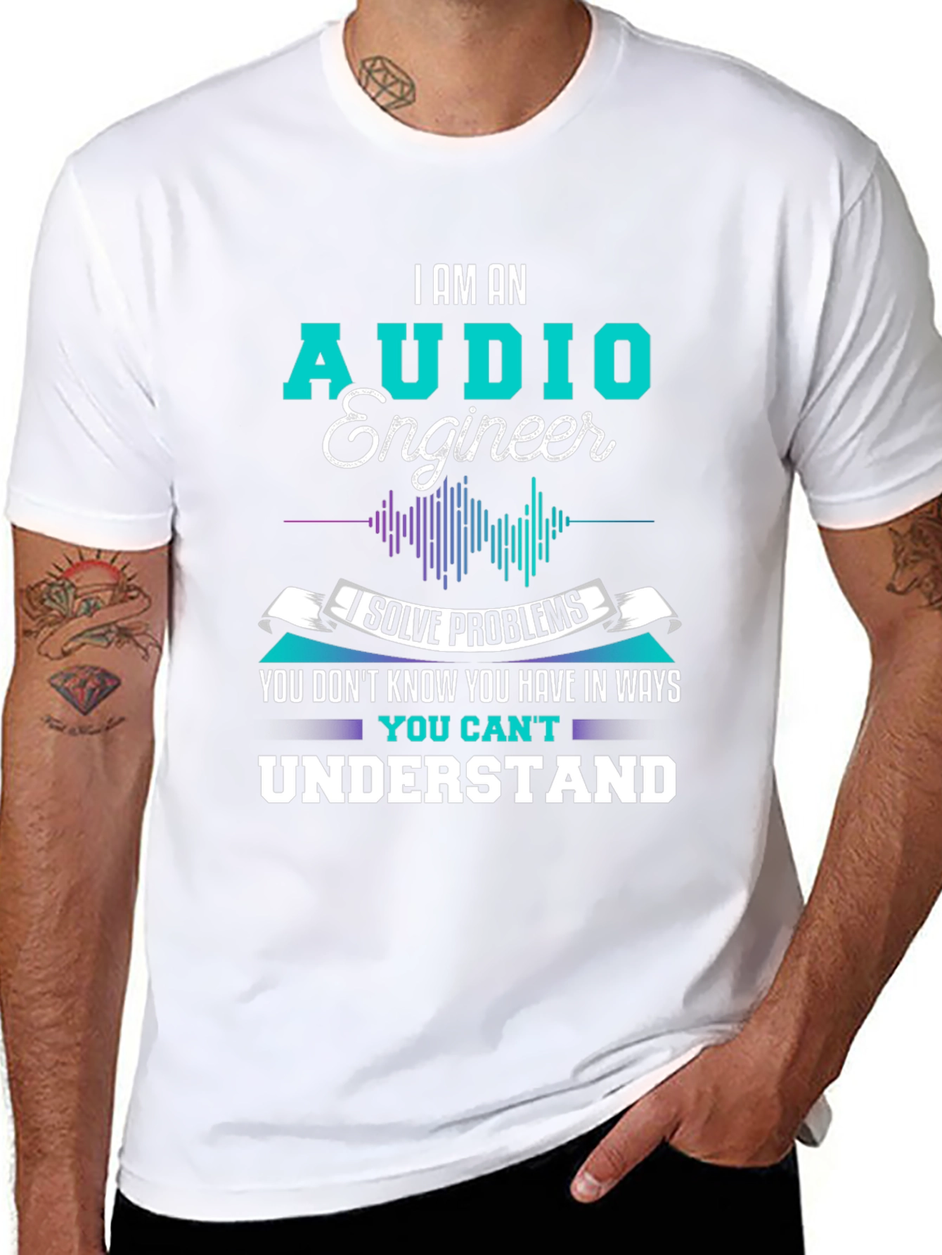 Audio Engineer T-Shirt - I Solve Problems Graphic Tee