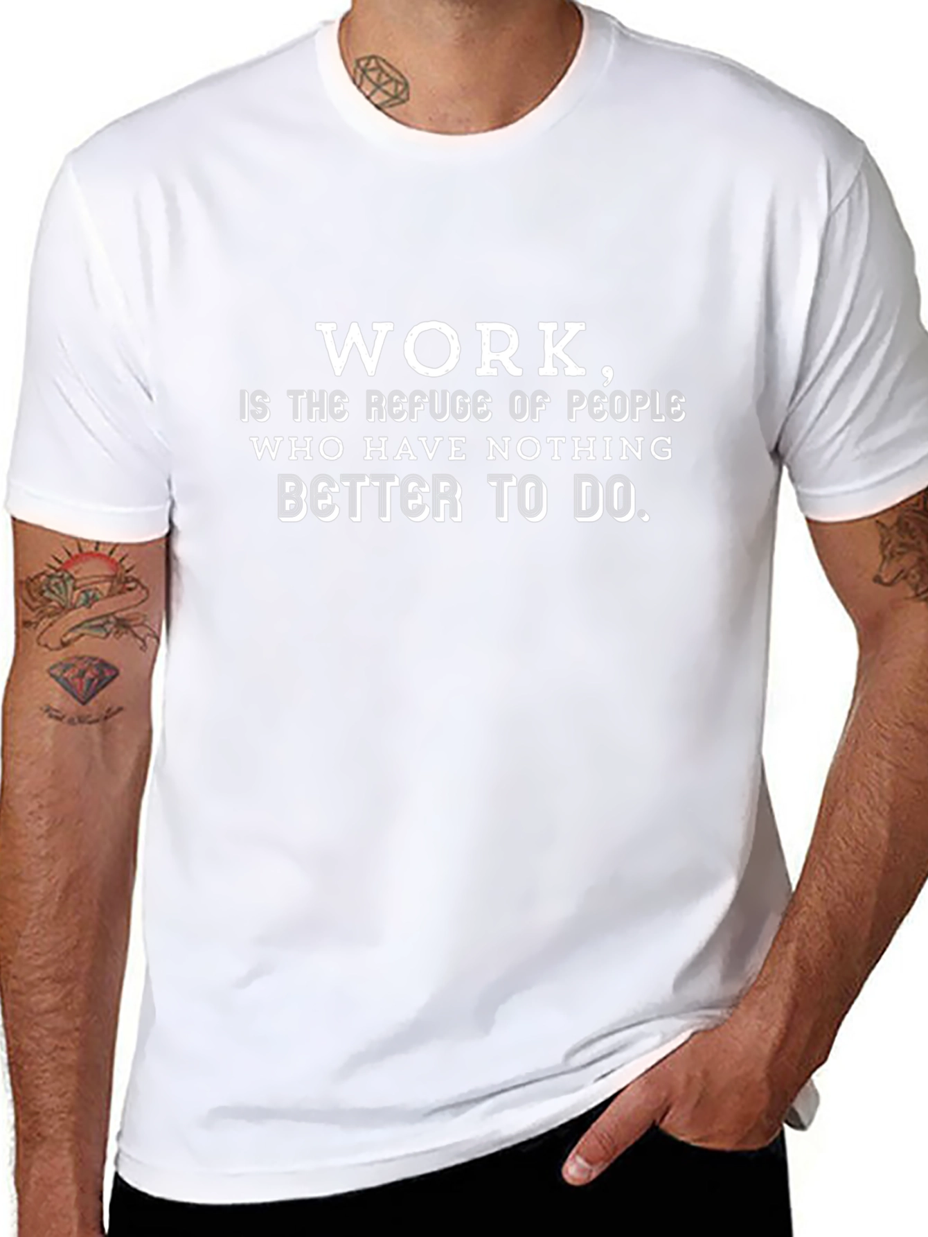 Work is the Refuge Mens Graphic Tee