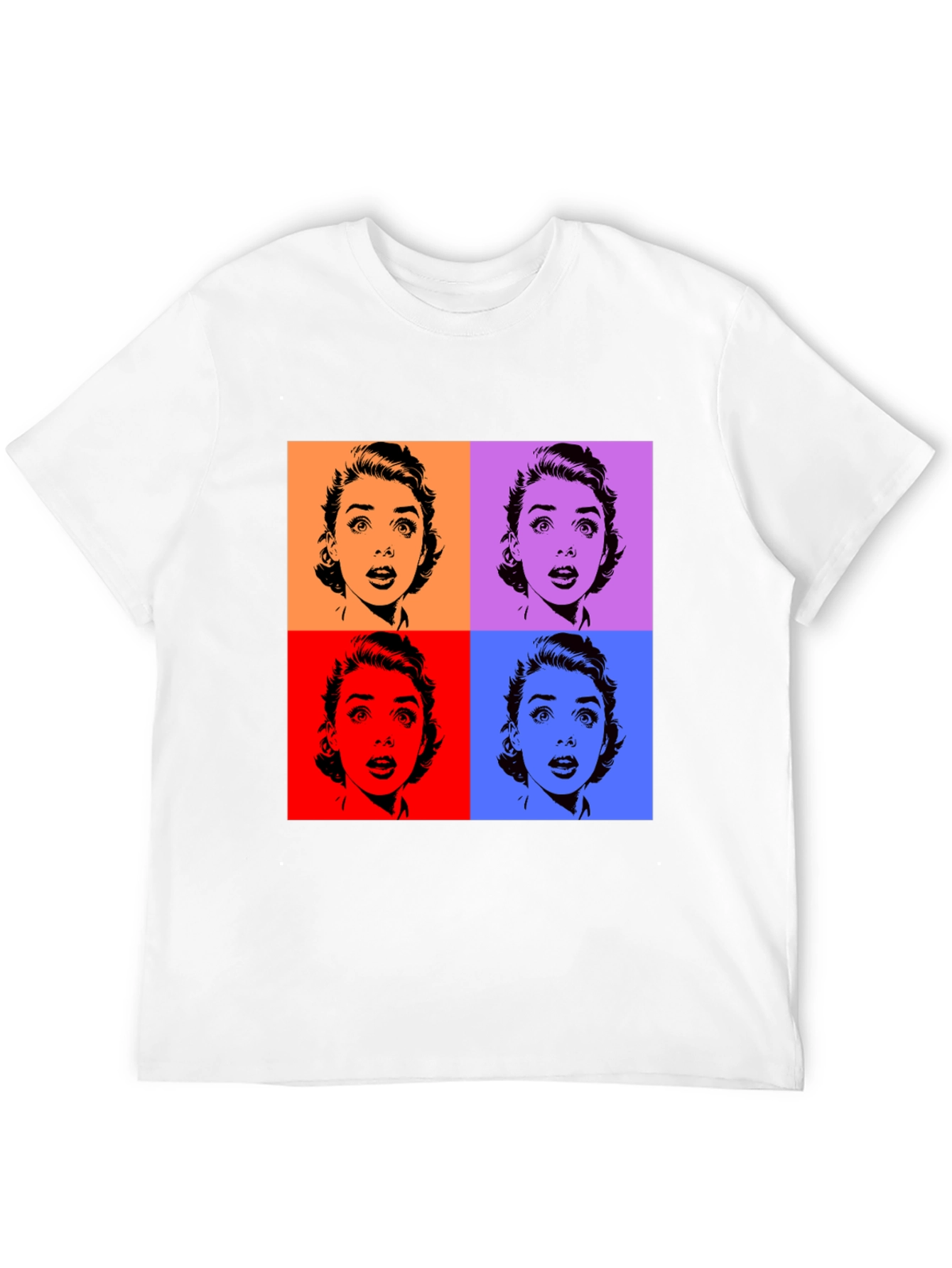 Pop Art T-Shirt - Black Audrey Hepburn Style Tee