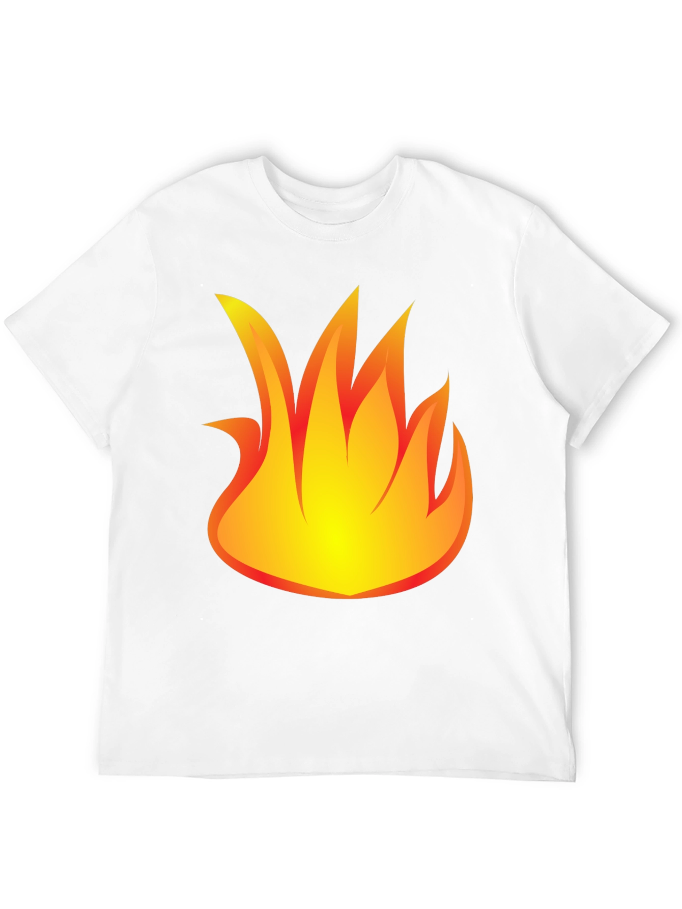 Fiery Graphic Print Black T-Shirt
