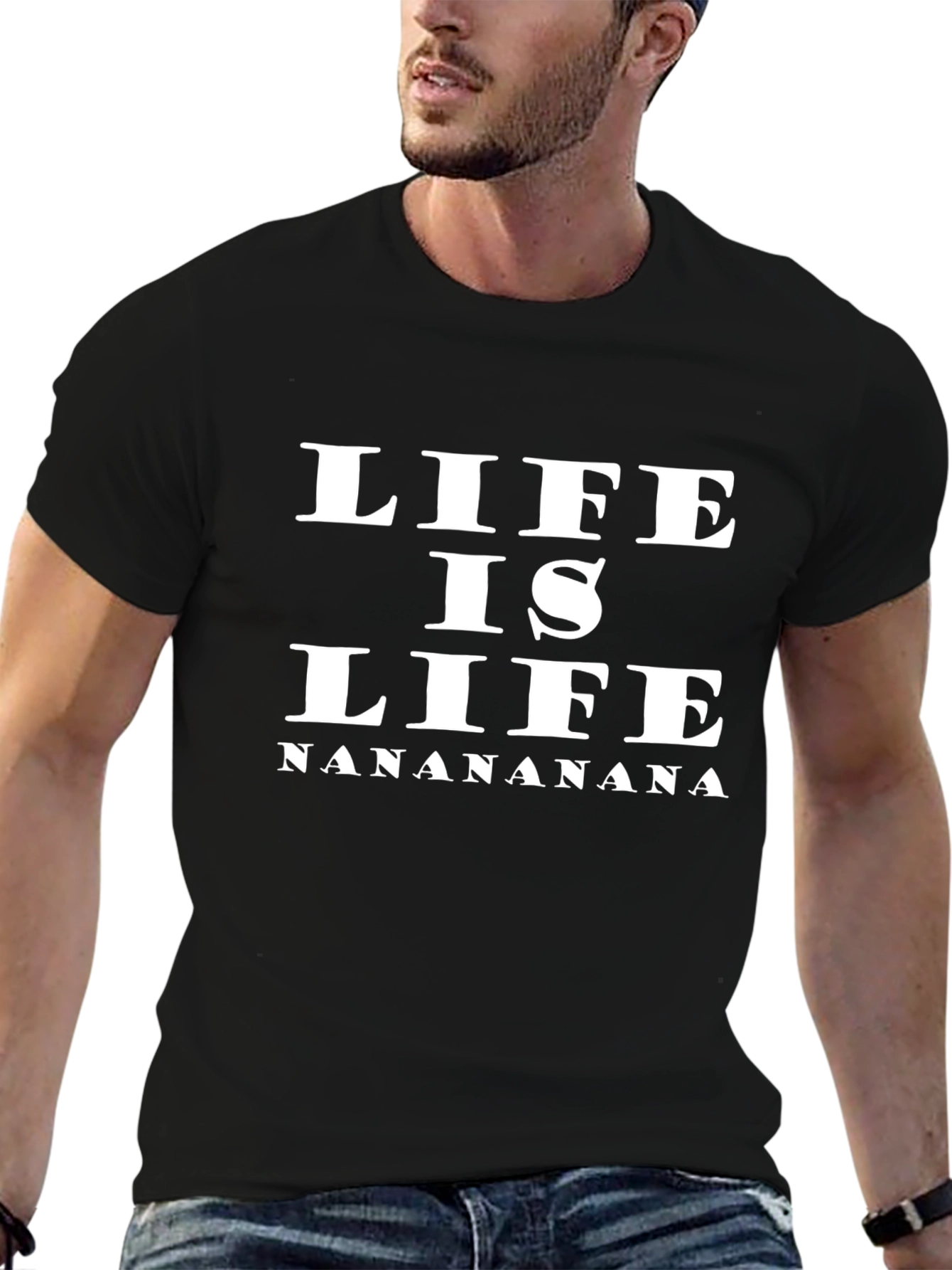 Life Is Life Black Graphic Tee