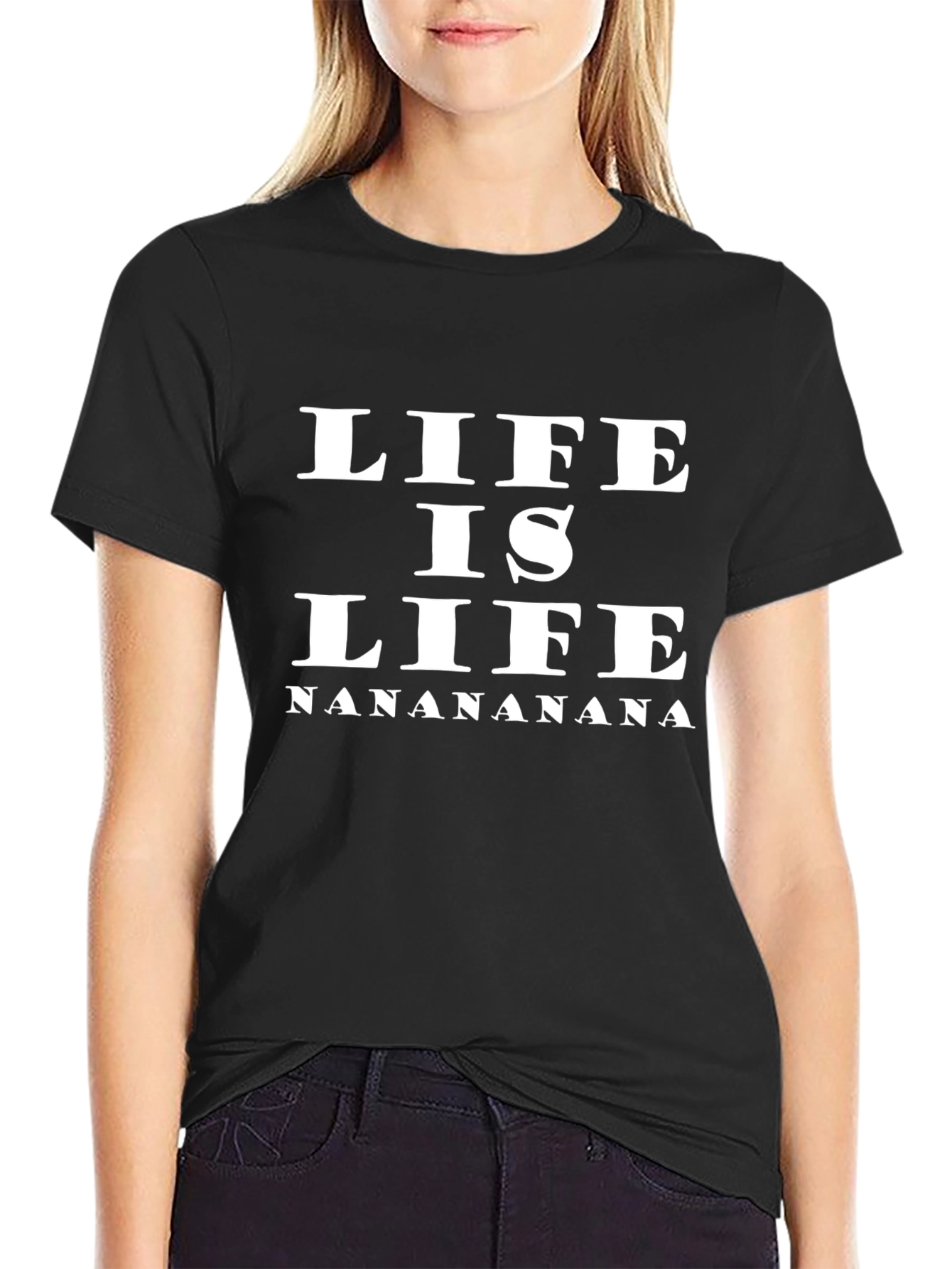 Life Is Life Black Graphic Tee