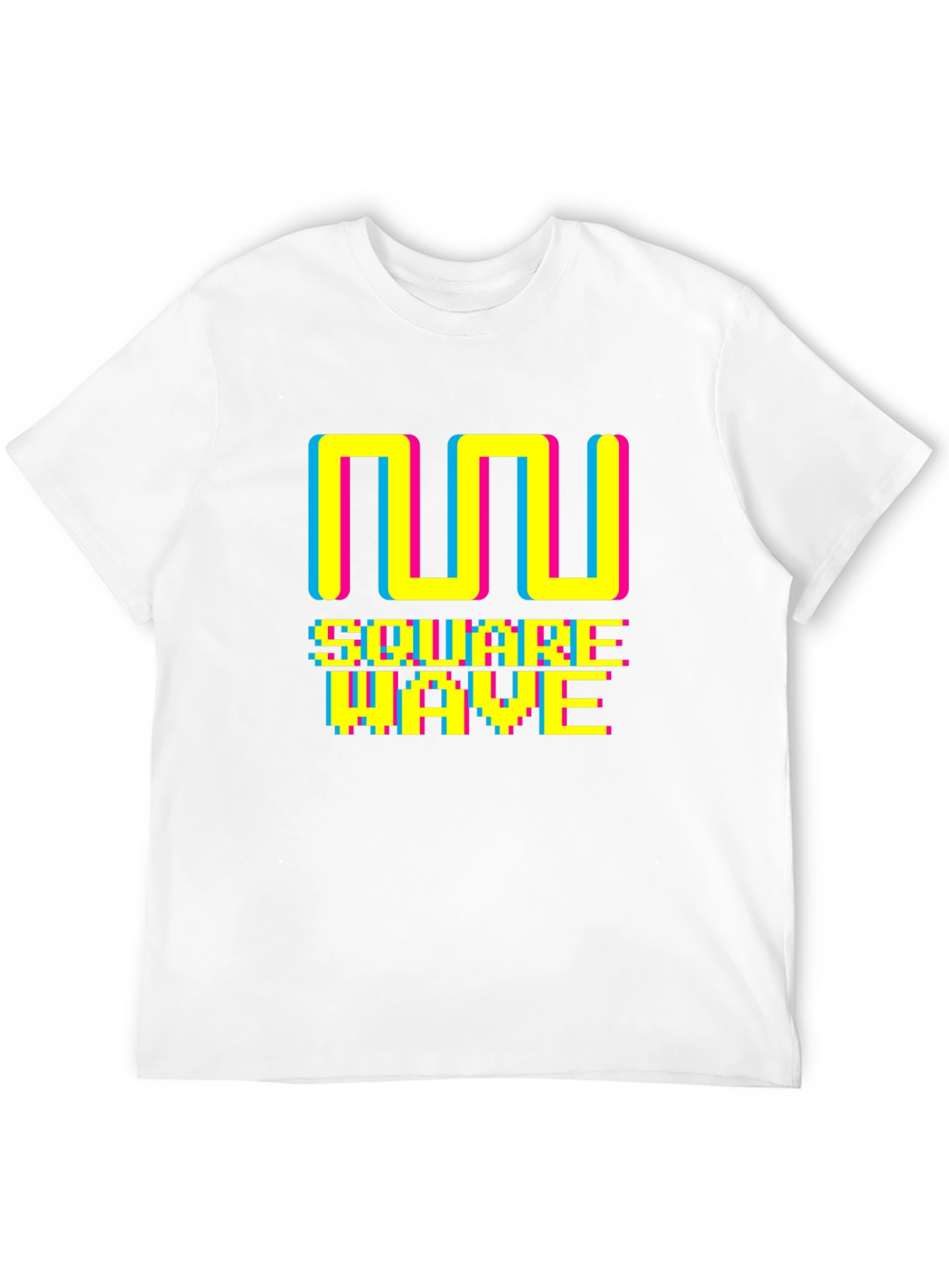 Square Wave Retro Black T-Shirt