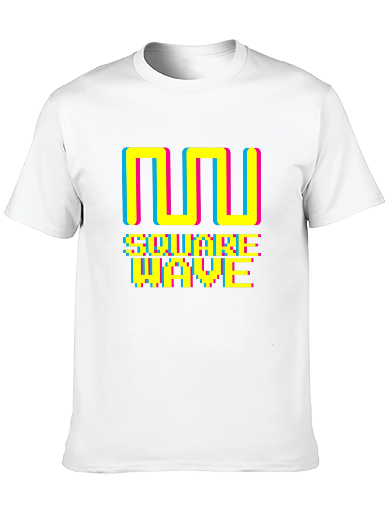 Square Wave Retro Black T-Shirt