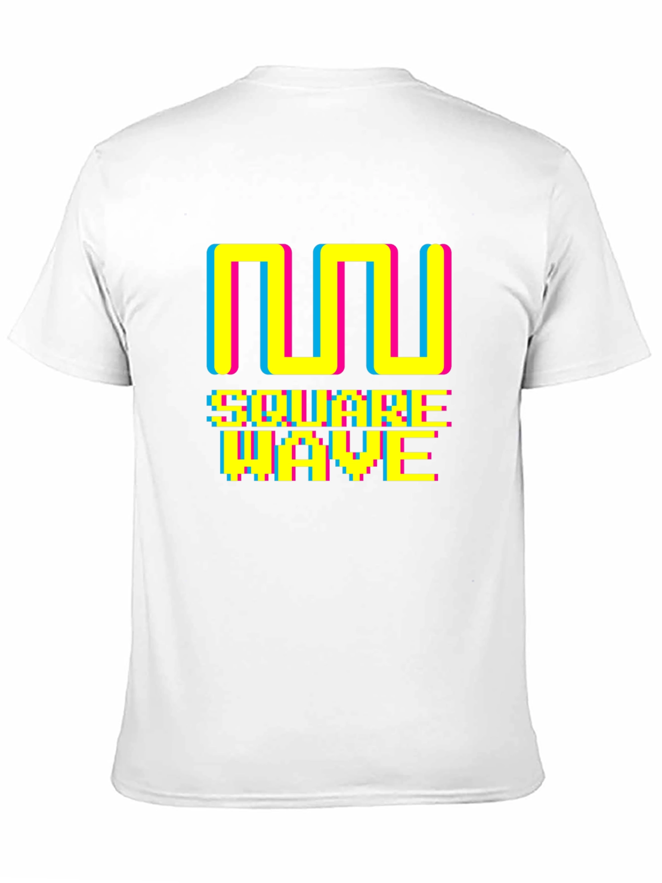 Square Wave Retro Black T-Shirt