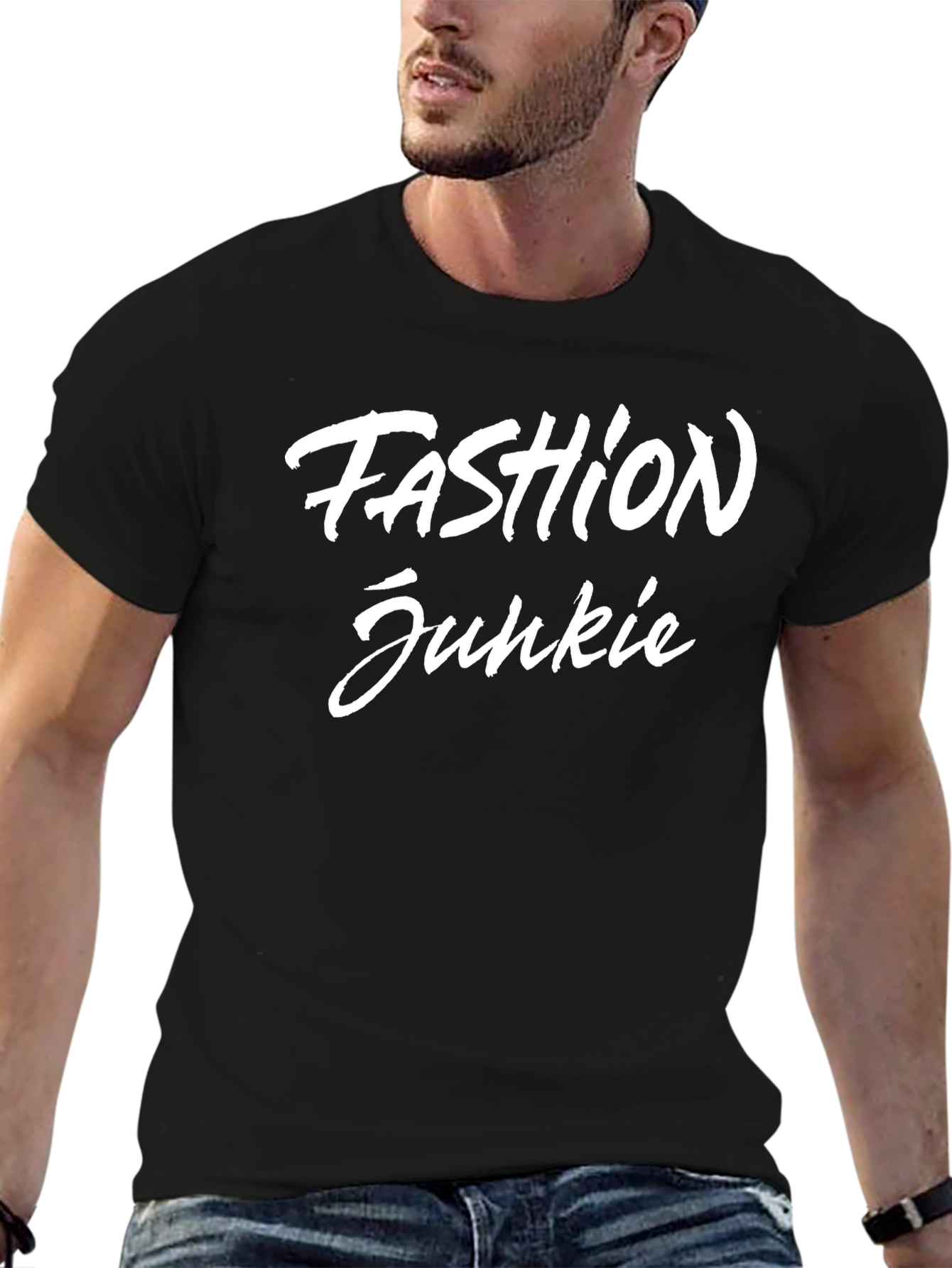 Fashion Junkie Graphic Tee - Black