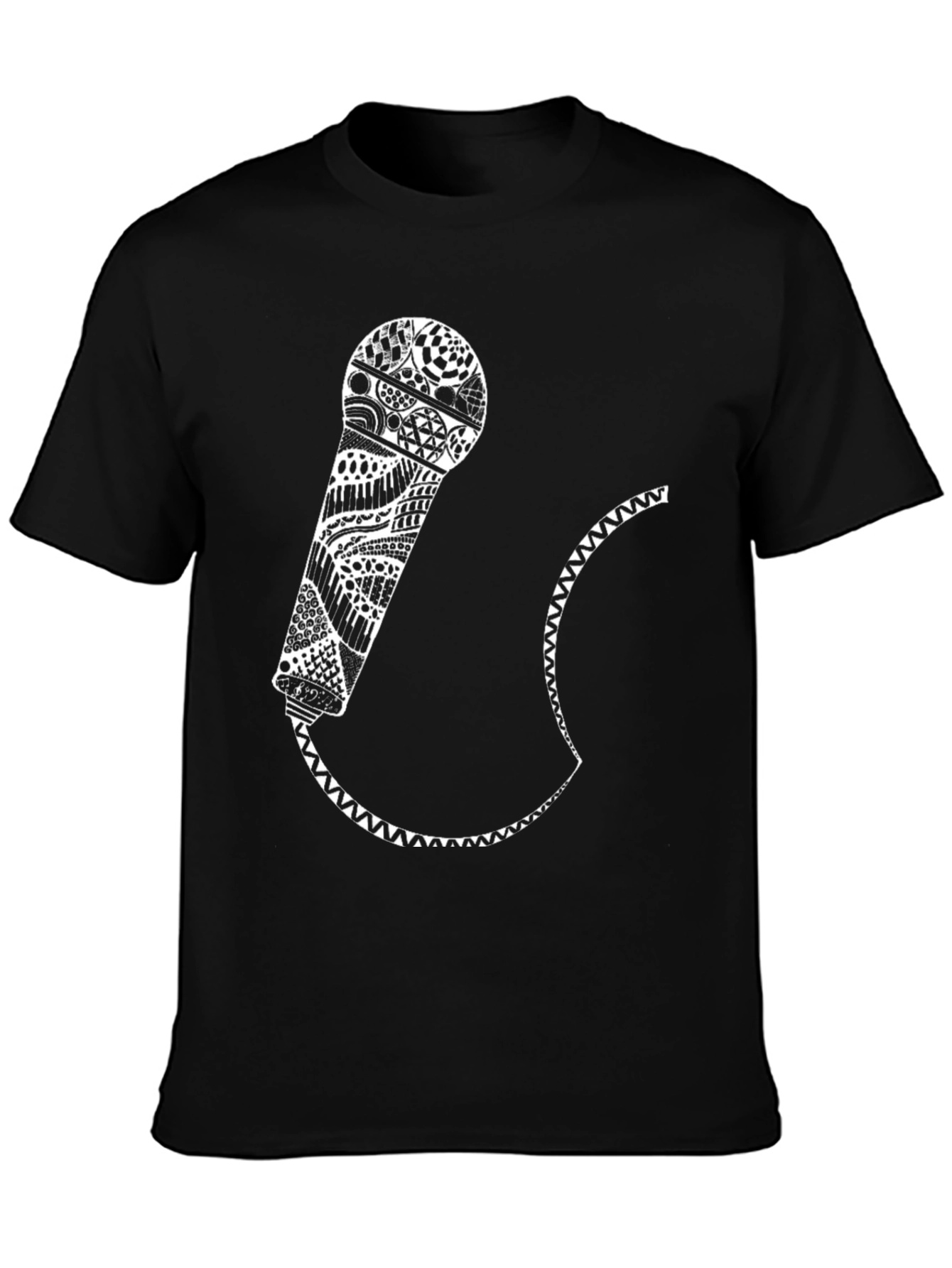 Black Microphone Graphic Tee