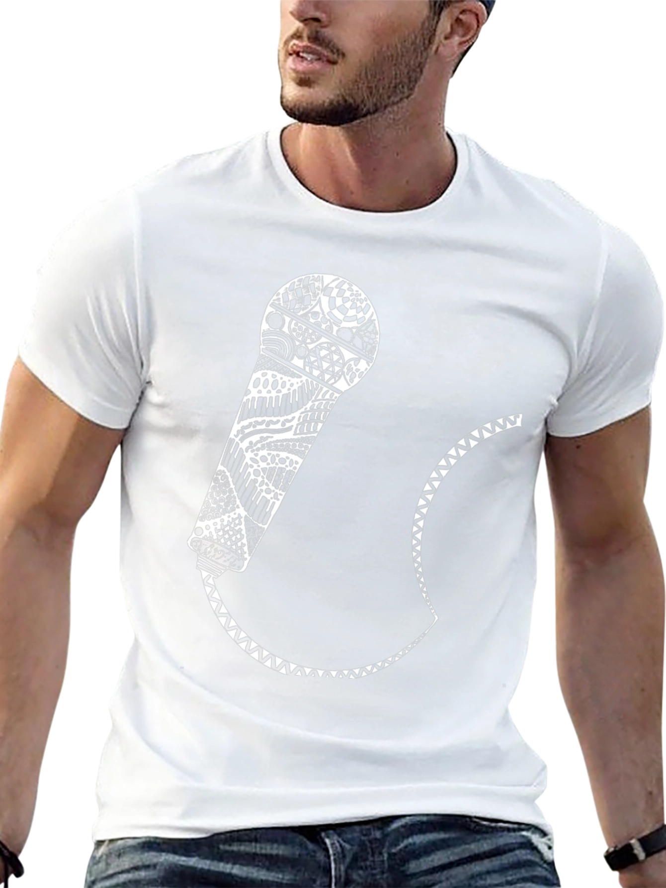 Black Microphone Graphic Tee