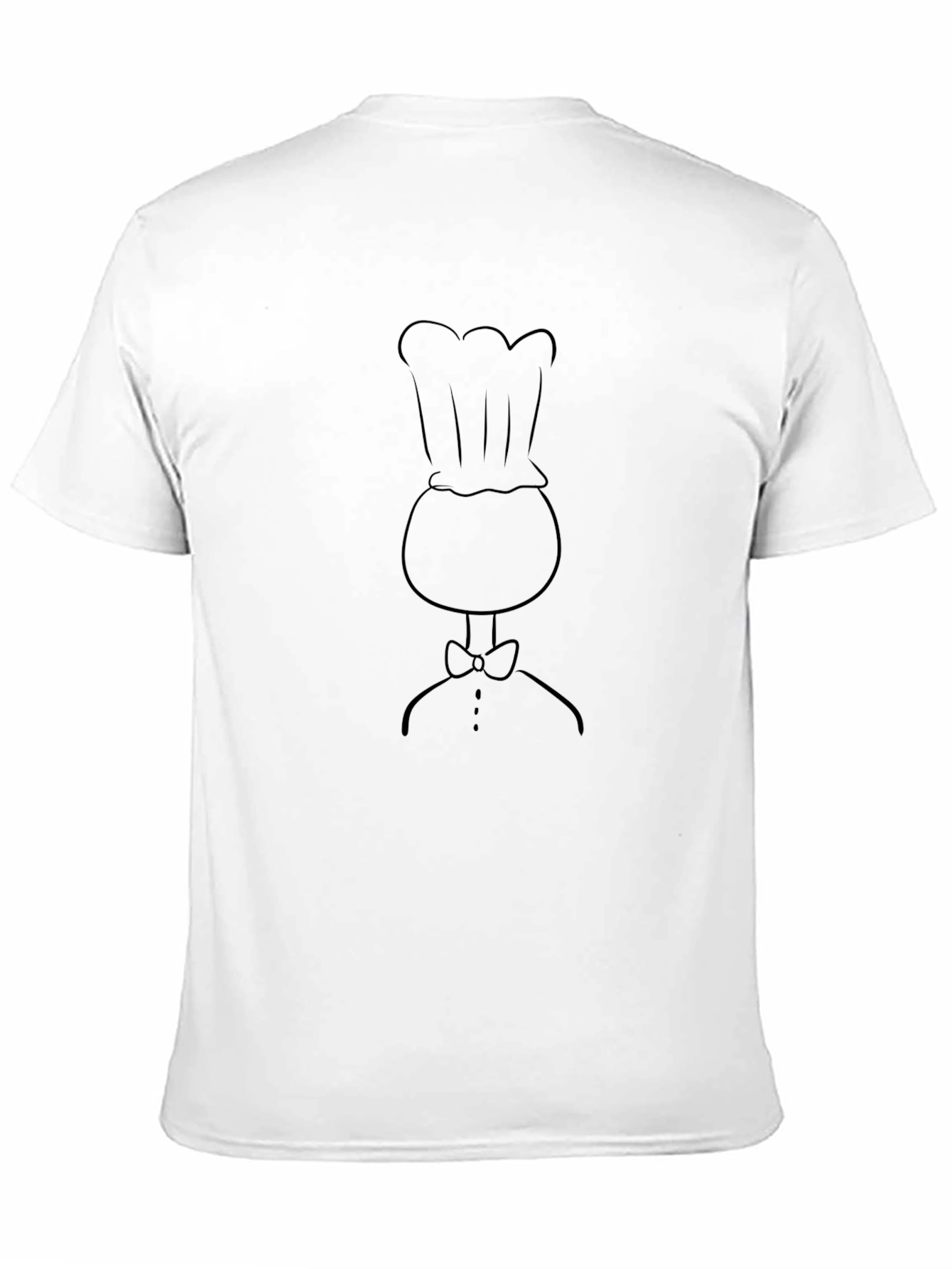 Chef Graphic Tee - Black Crew Neck Cotton Shirt