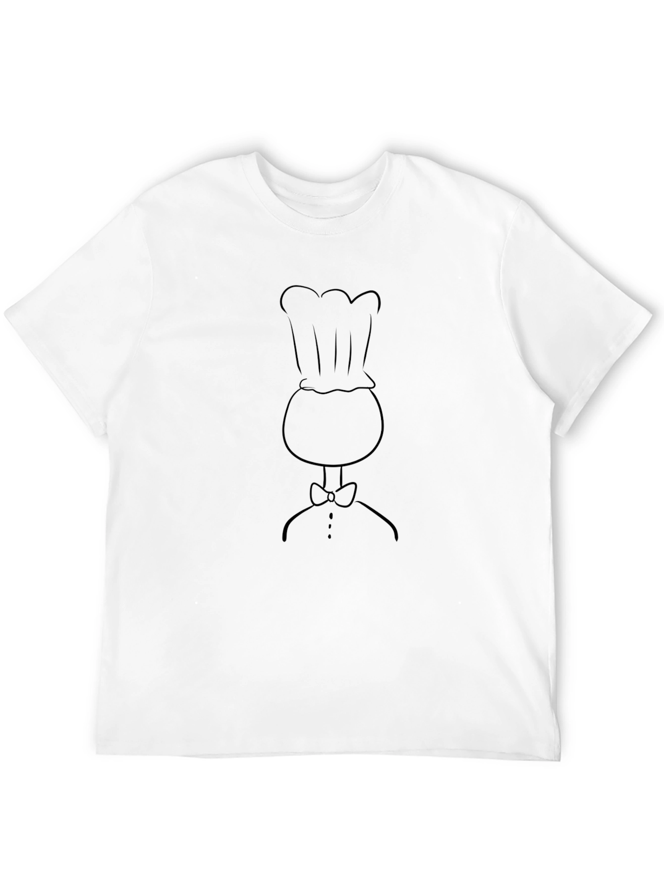 Chef Graphic Tee - Black Crew Neck Cotton Shirt