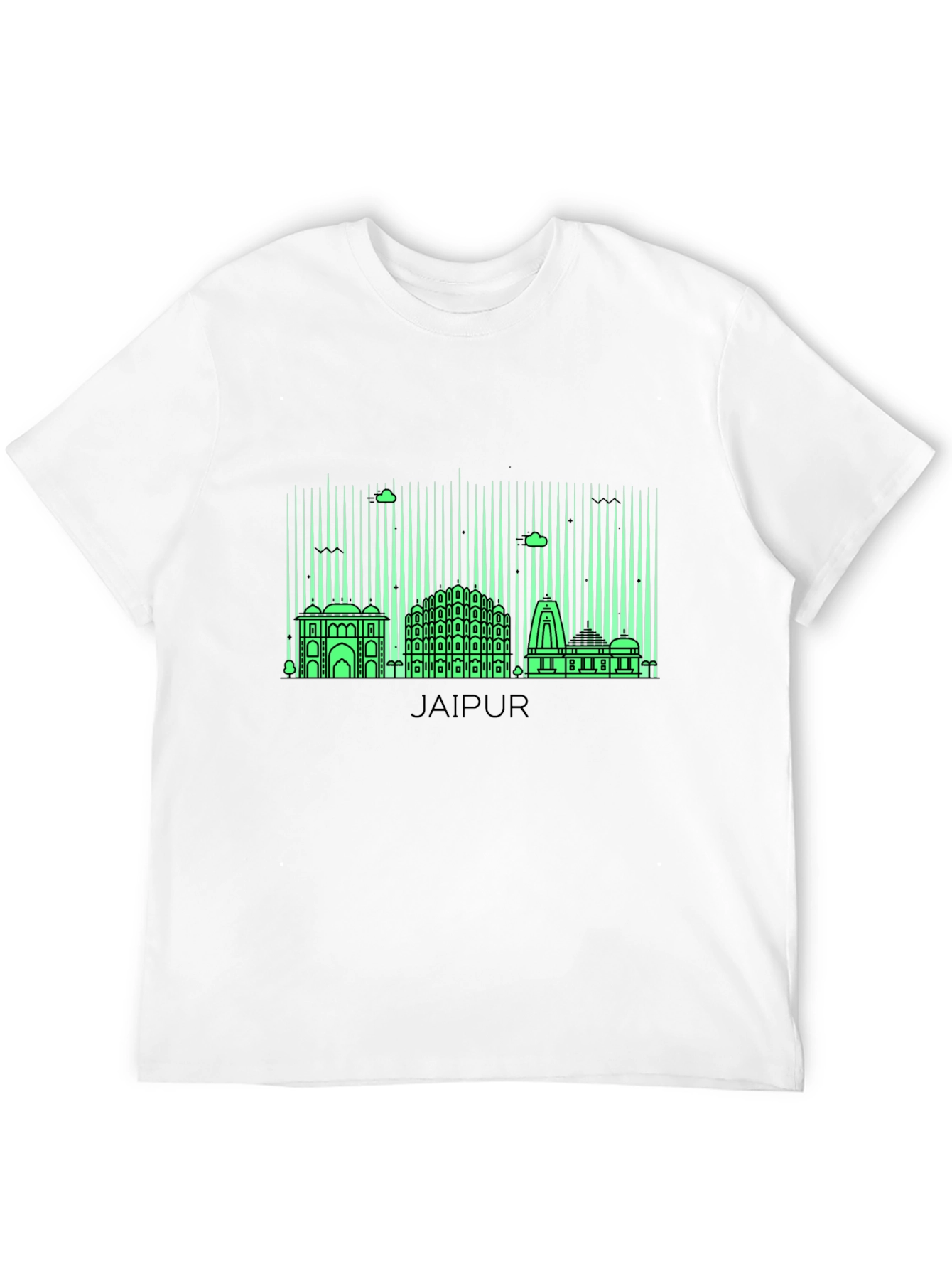 Jaipur Skyline Graphic Tee - Black
