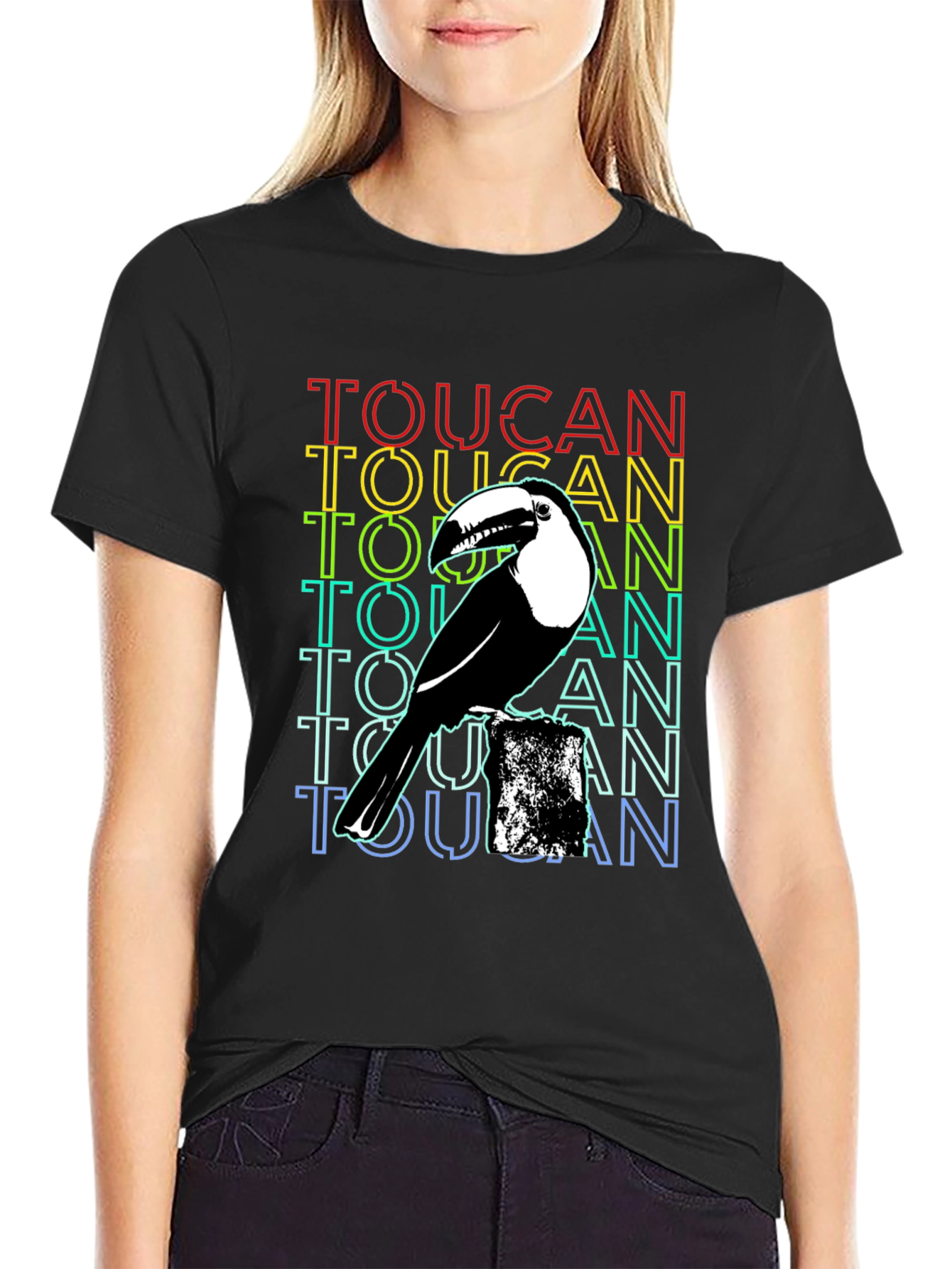 Toucan Graphic T-Shirt - Black