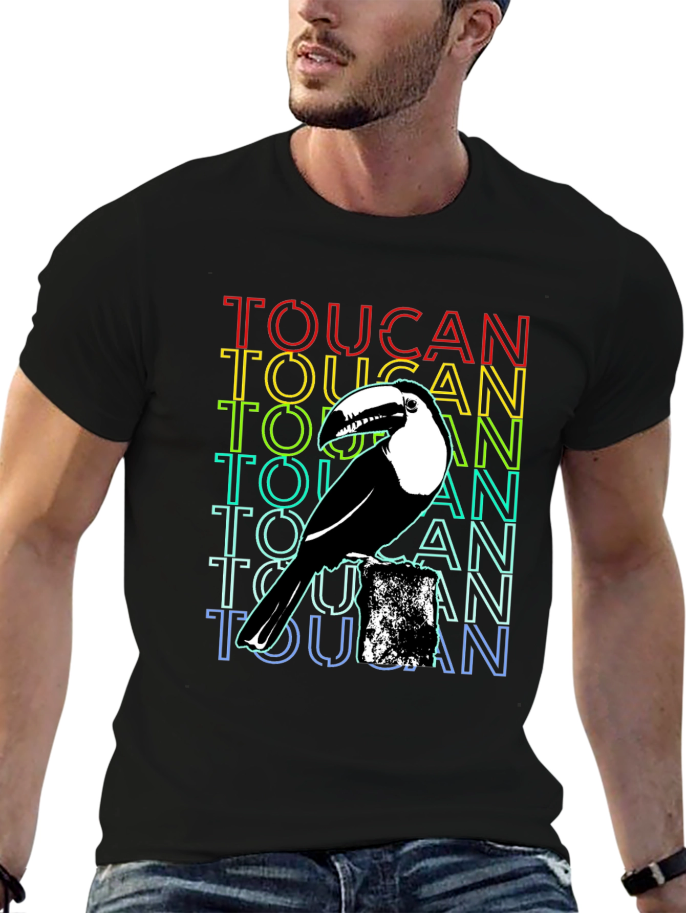 Toucan Graphic T-Shirt - Black
