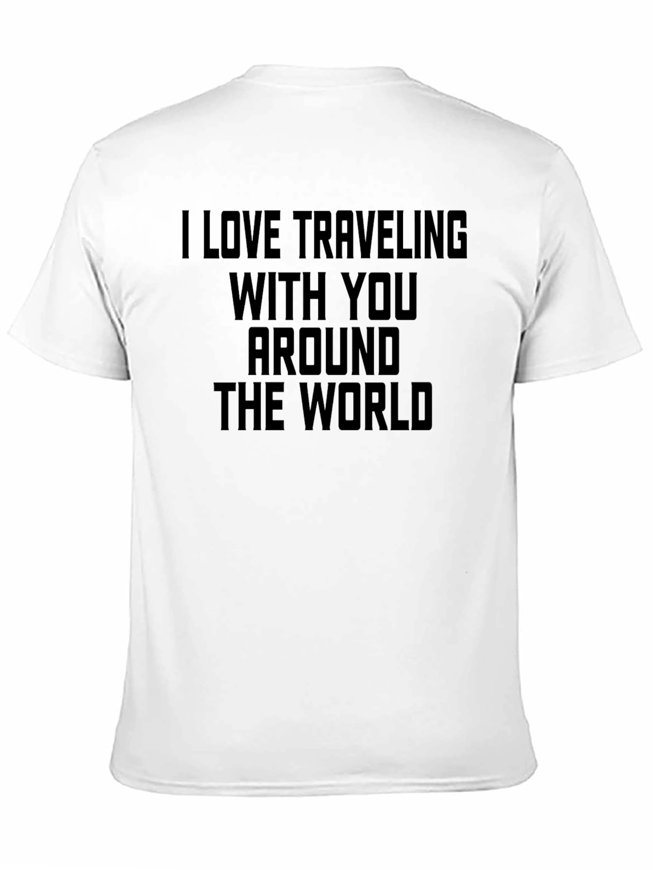 Travel Lover Black T-Shirt: Around The World