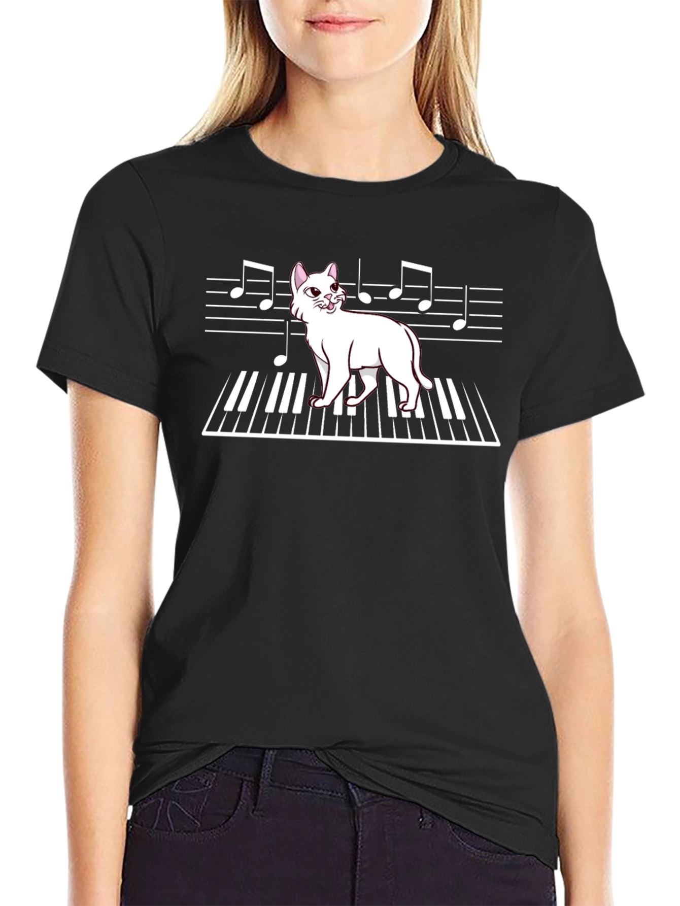 Cat Piano Music Shirt