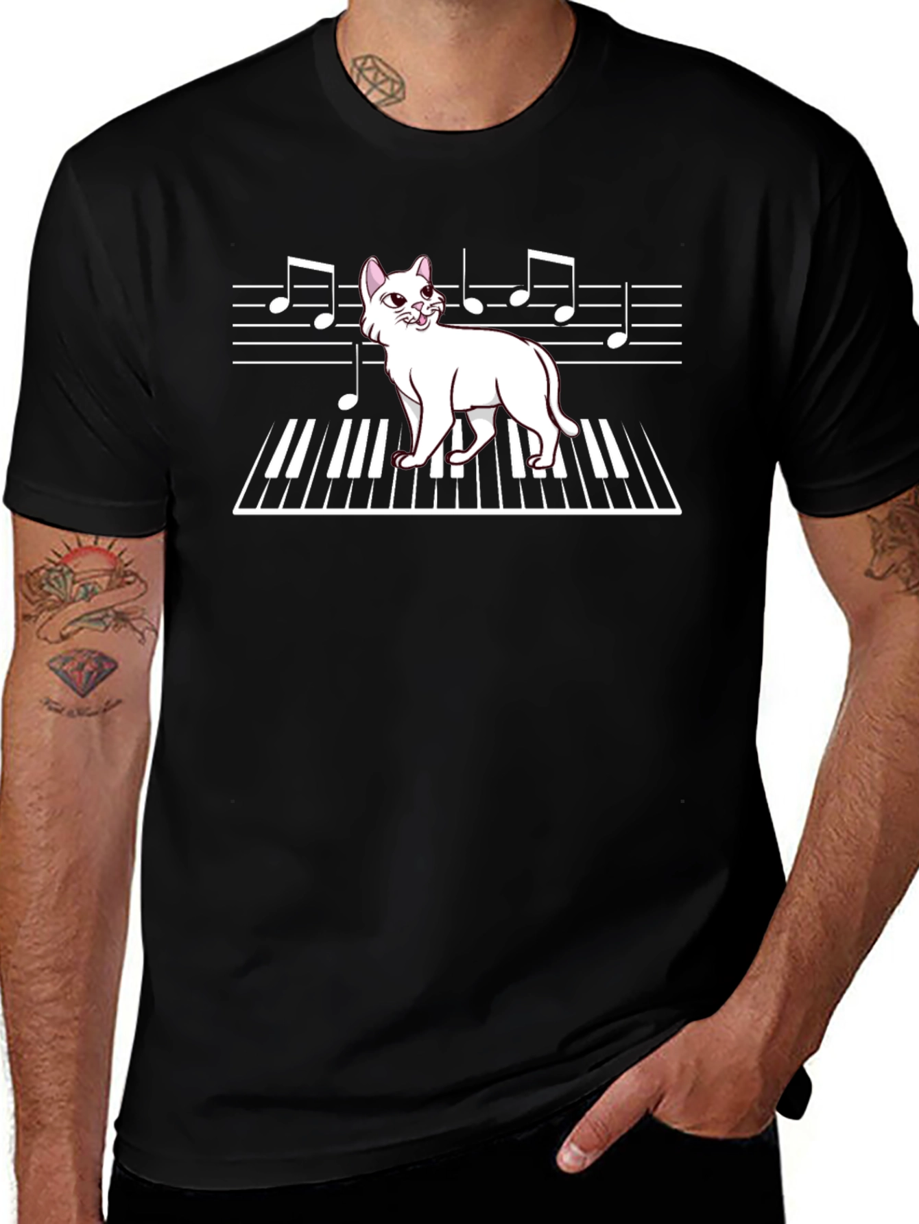 Cat Piano Music Shirt