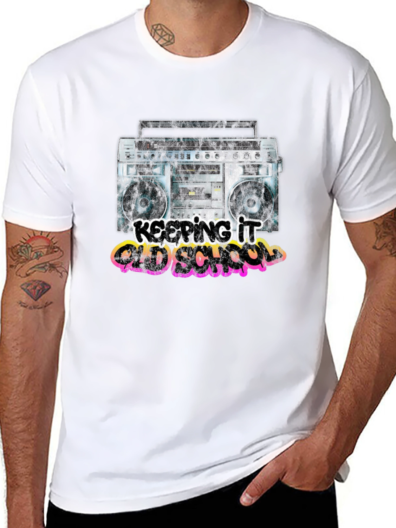 Retro Boombox T-Shirt - Keeping It Old School