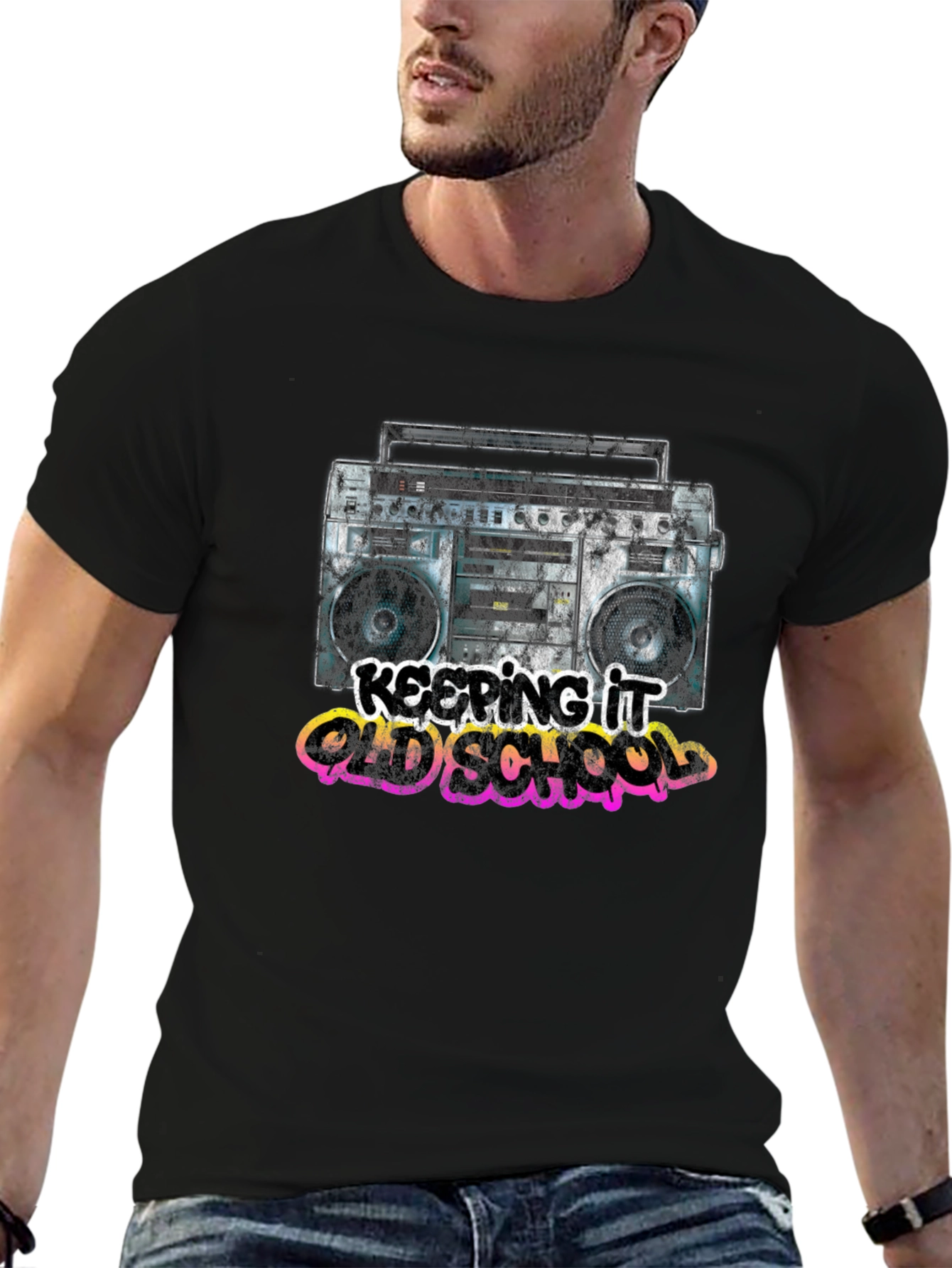Retro Boombox T-Shirt - Keeping It Old School