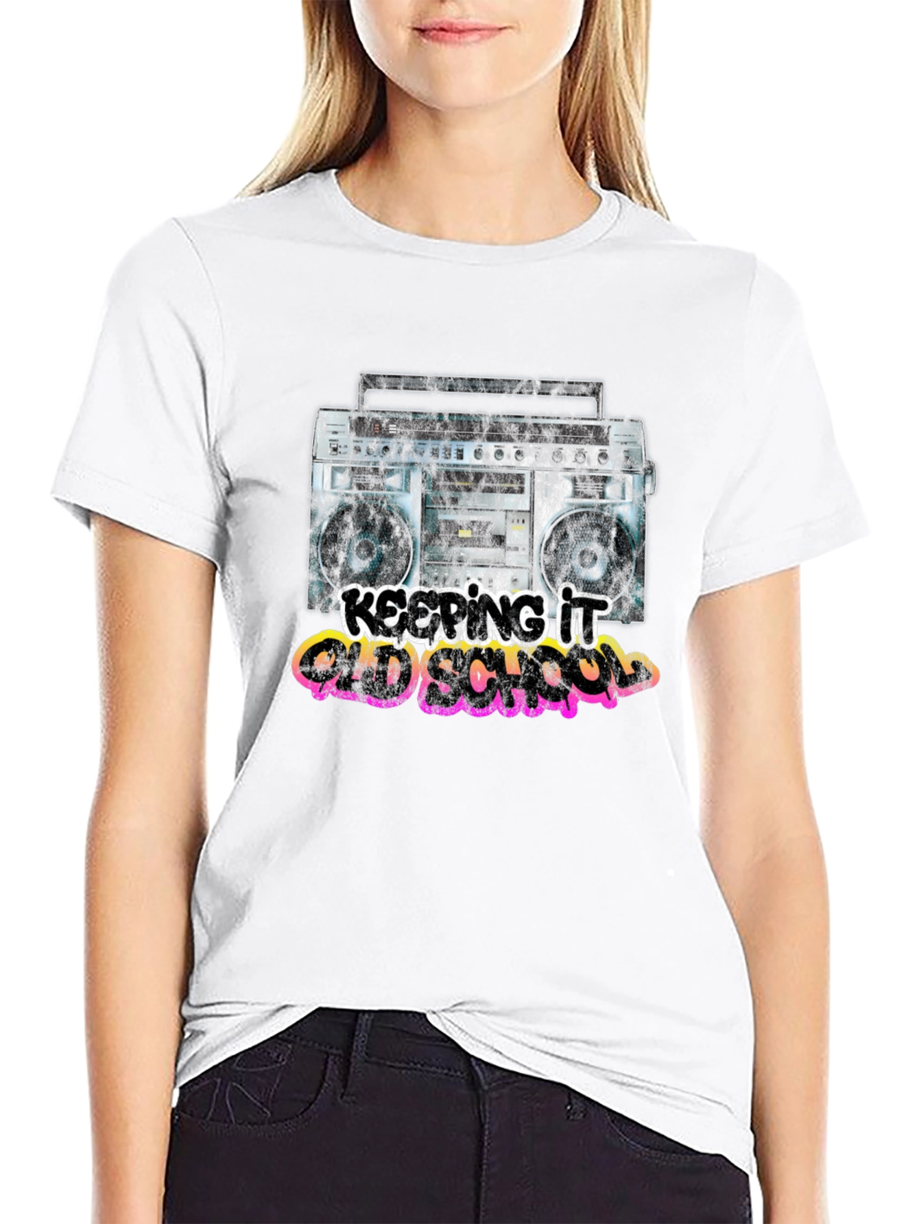 Retro Boombox T-Shirt - Keeping It Old School