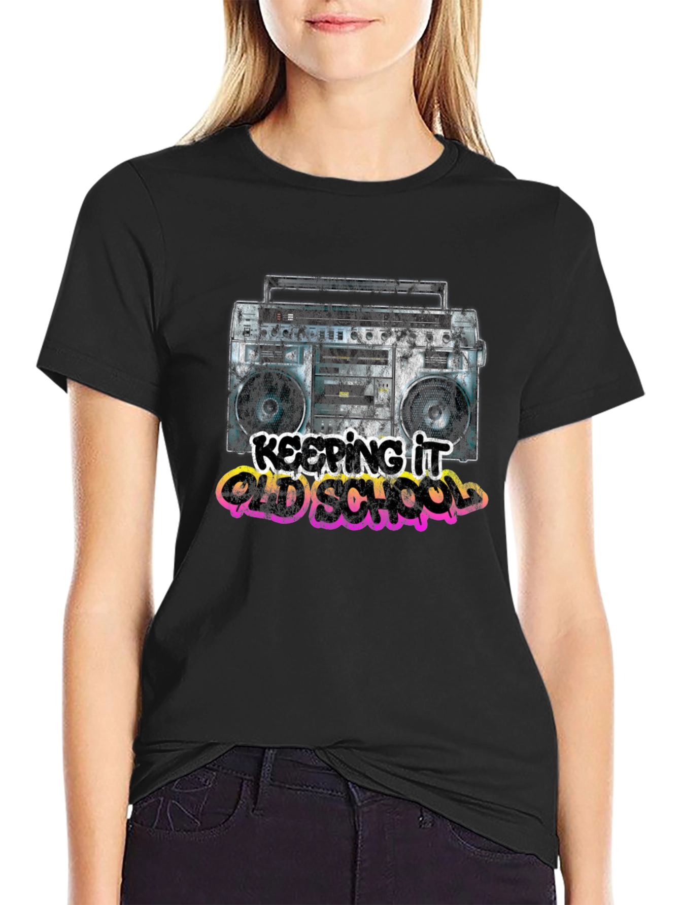 Retro Boombox T-Shirt - Keeping It Old School