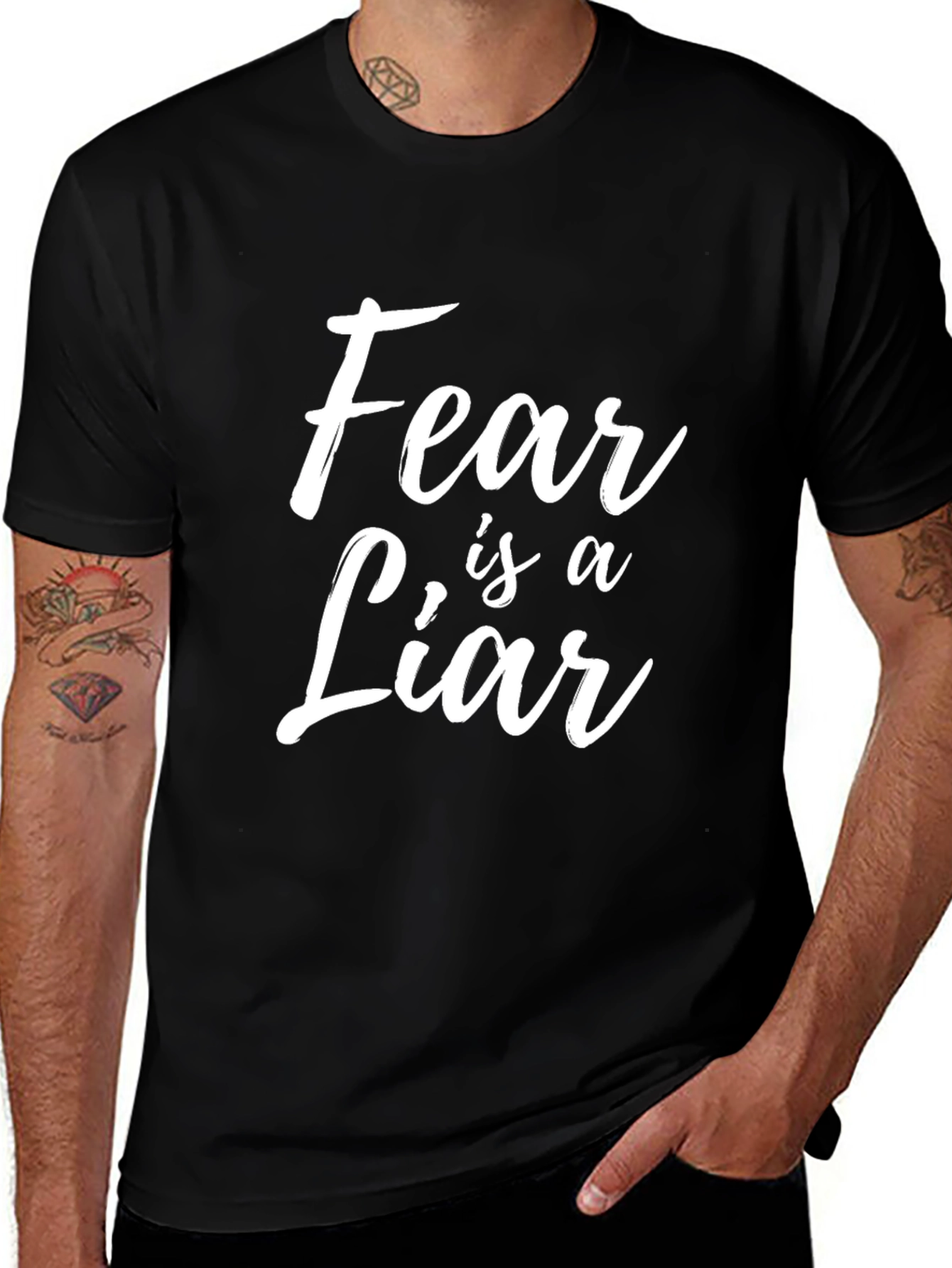 Fear is a Liar Graphic T-Shirt - Black