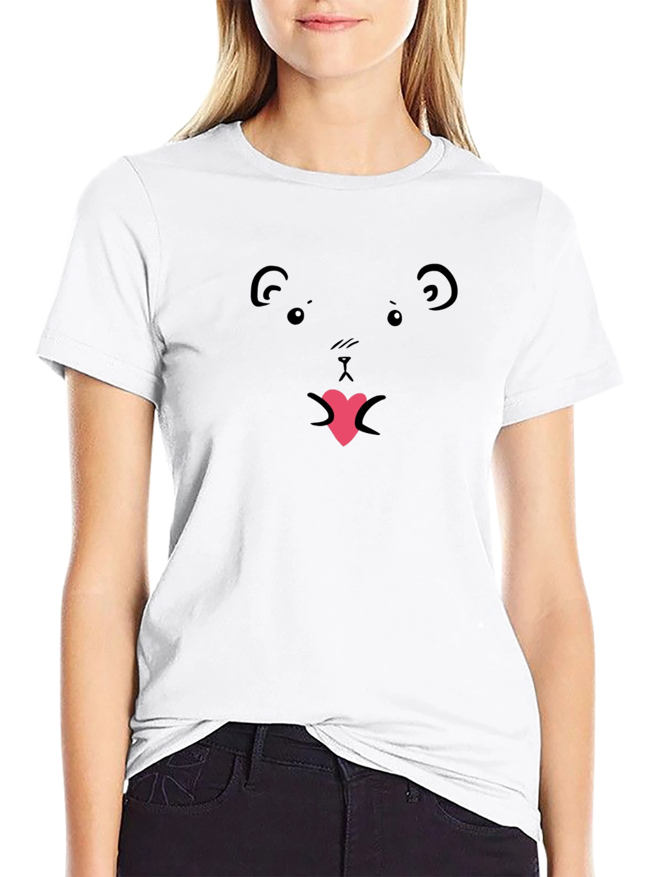 Cute Bear Heart Tongue T-Shirt