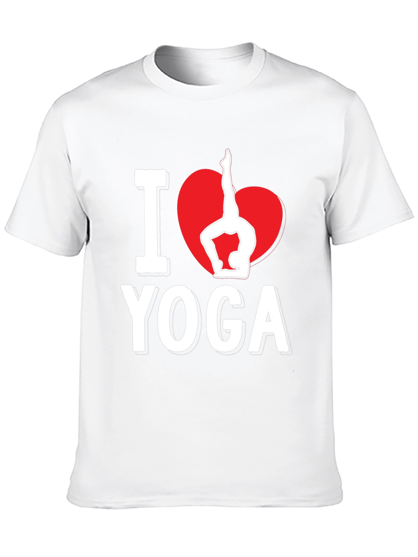 I Love Yoga T-Shirt - Black Cotton Blend