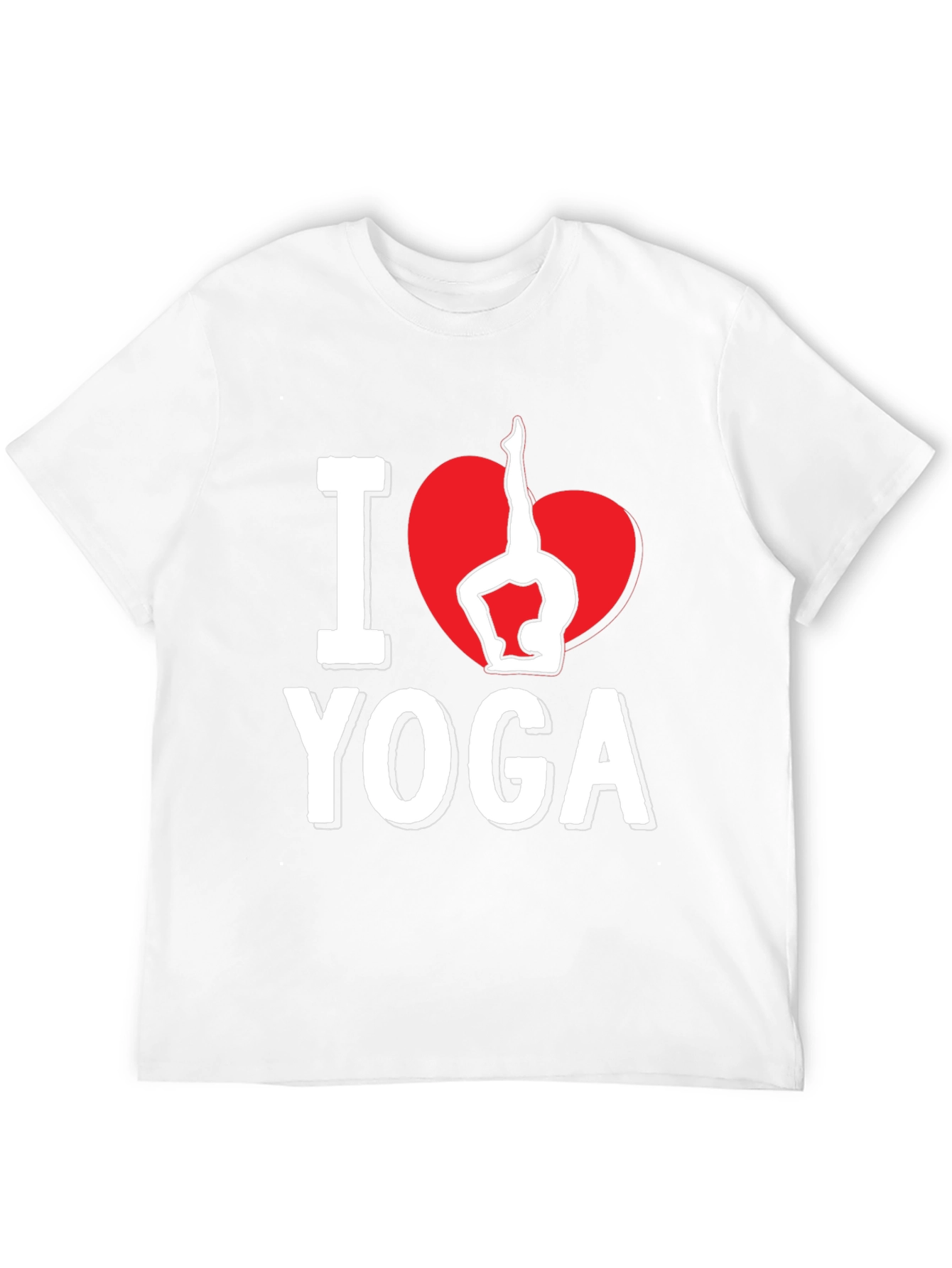 I Love Yoga T-Shirt - Black Cotton Blend