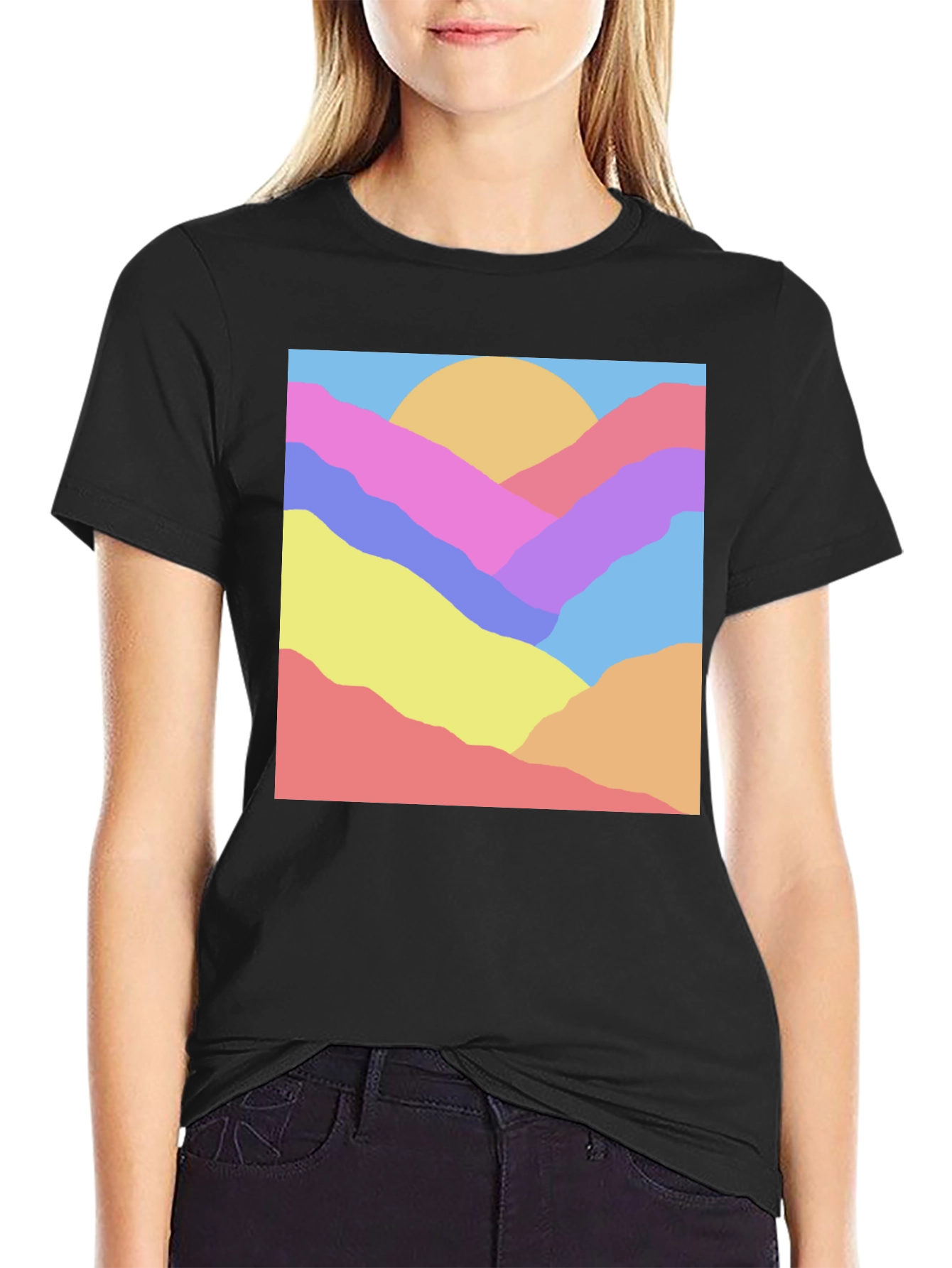 Abstract Mountain Graphic Tee - Unisex