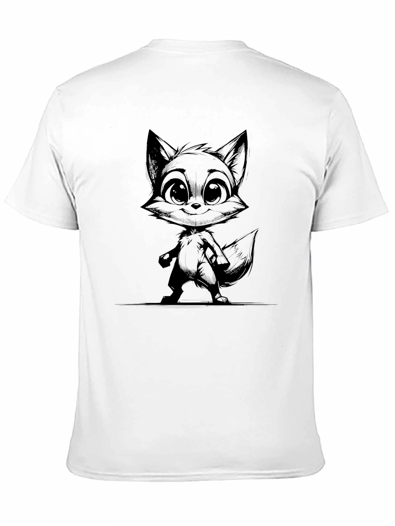 Cute Fox Graphic Tee - Stylish Black T-Shirt