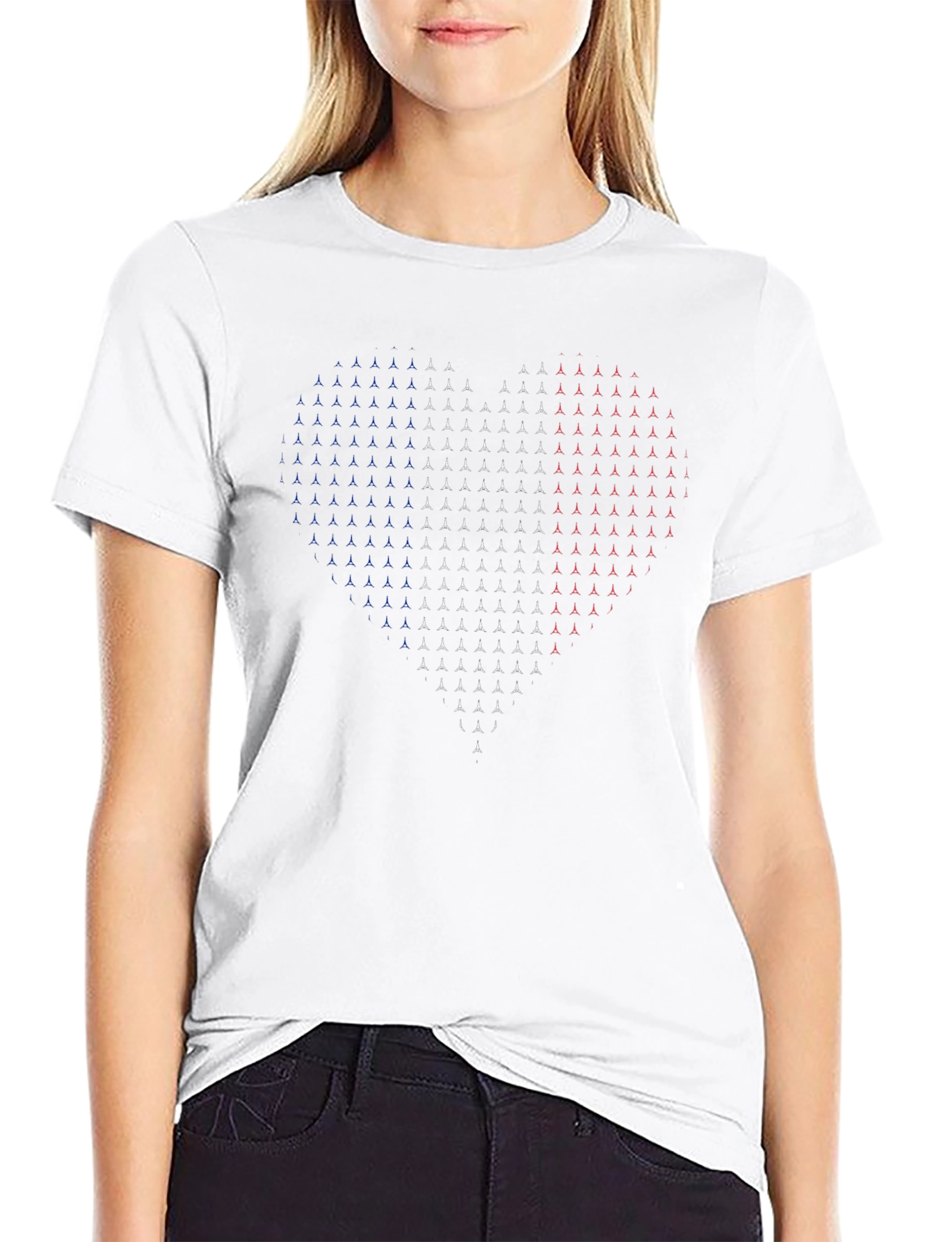 Patriotic Heart T-Shirt - USA Love Tee