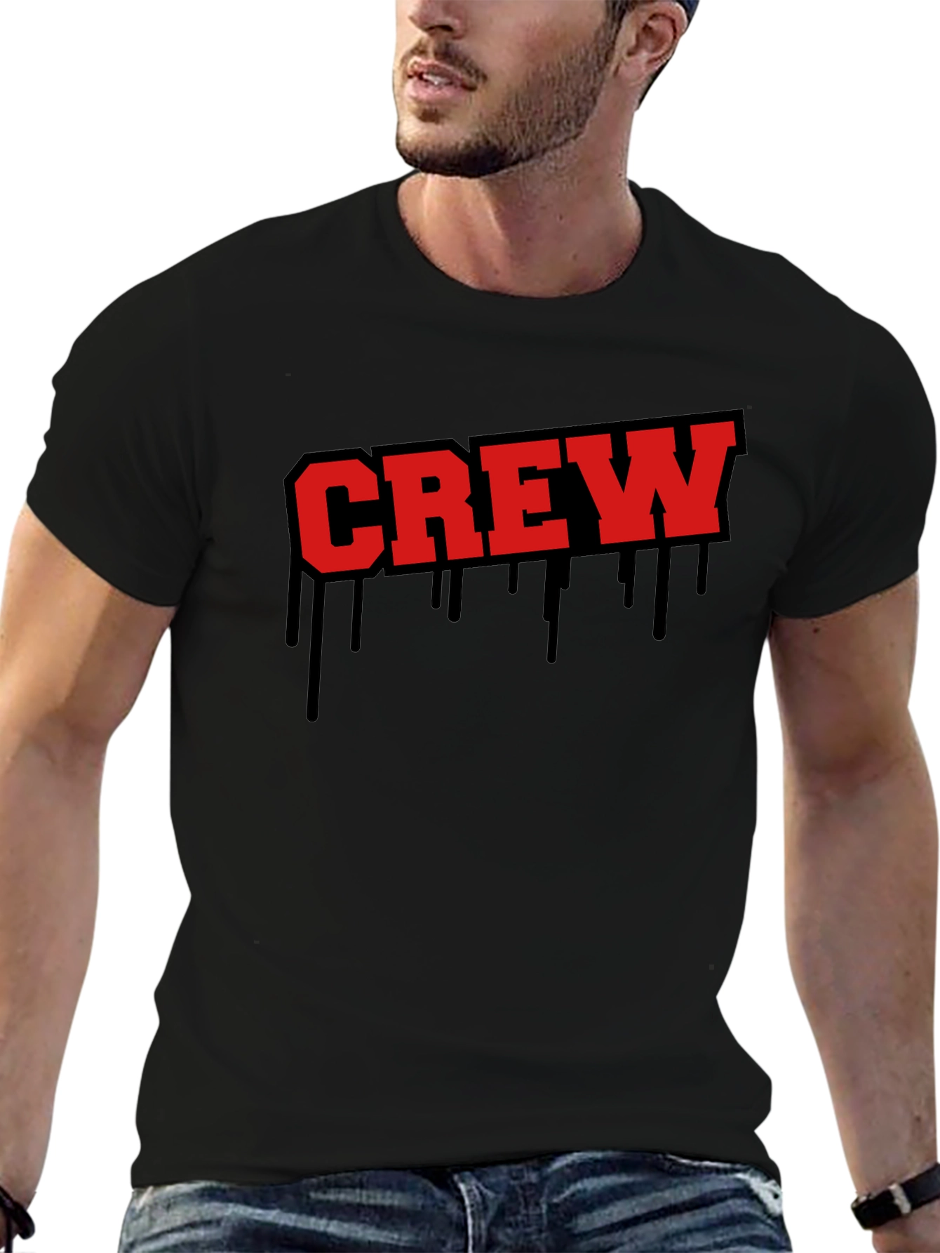 Crew Drip Graphic Tee - Bold & Edgy Style