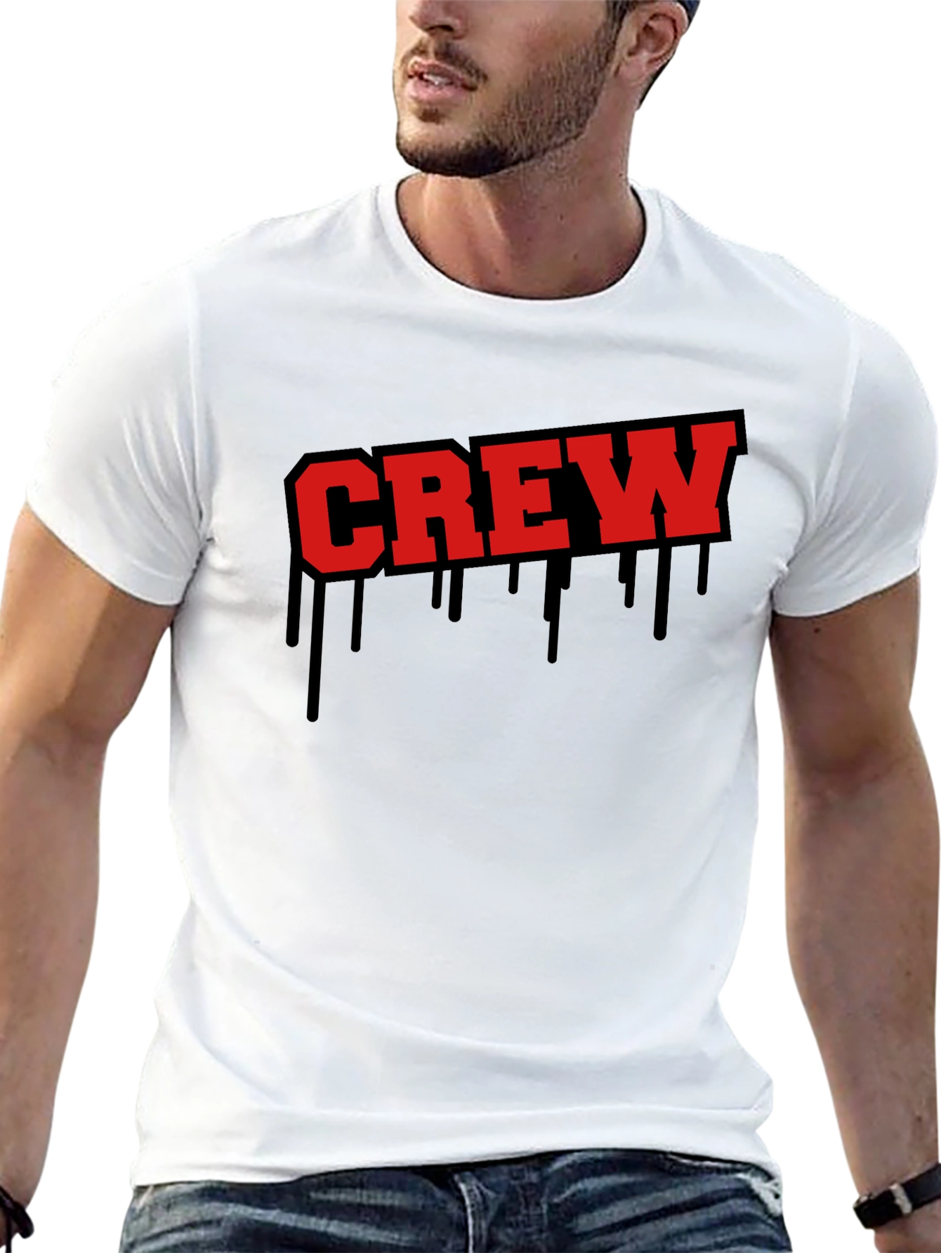 Crew Drip Graphic Tee - Bold & Edgy Style