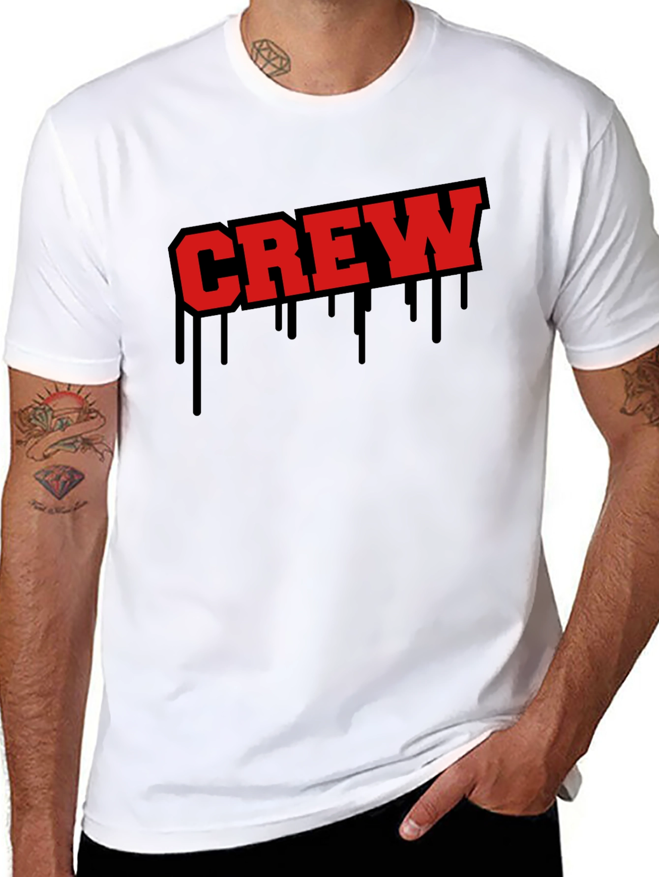 Crew Drip Graphic Tee - Bold & Edgy Style