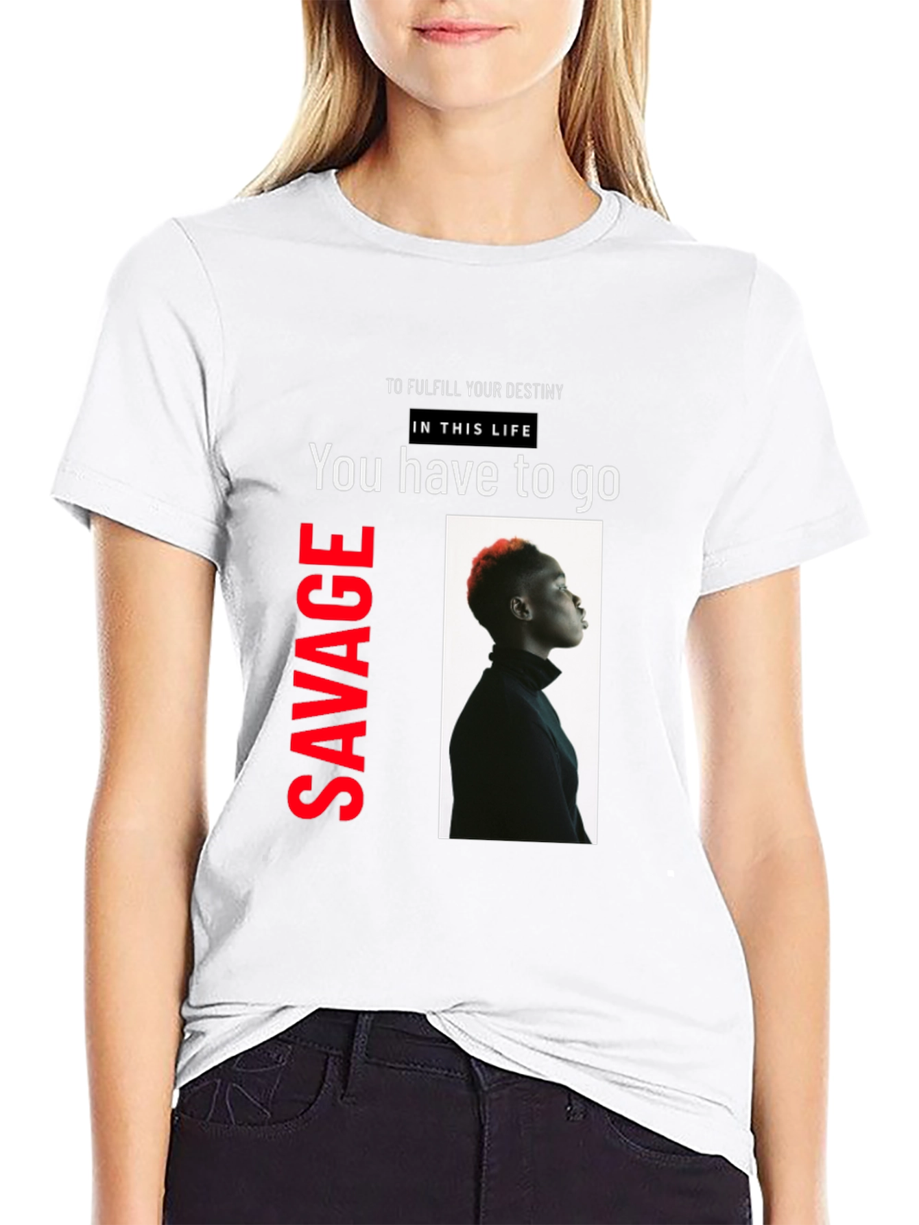 Savage Graphic Print Black T-Shirt