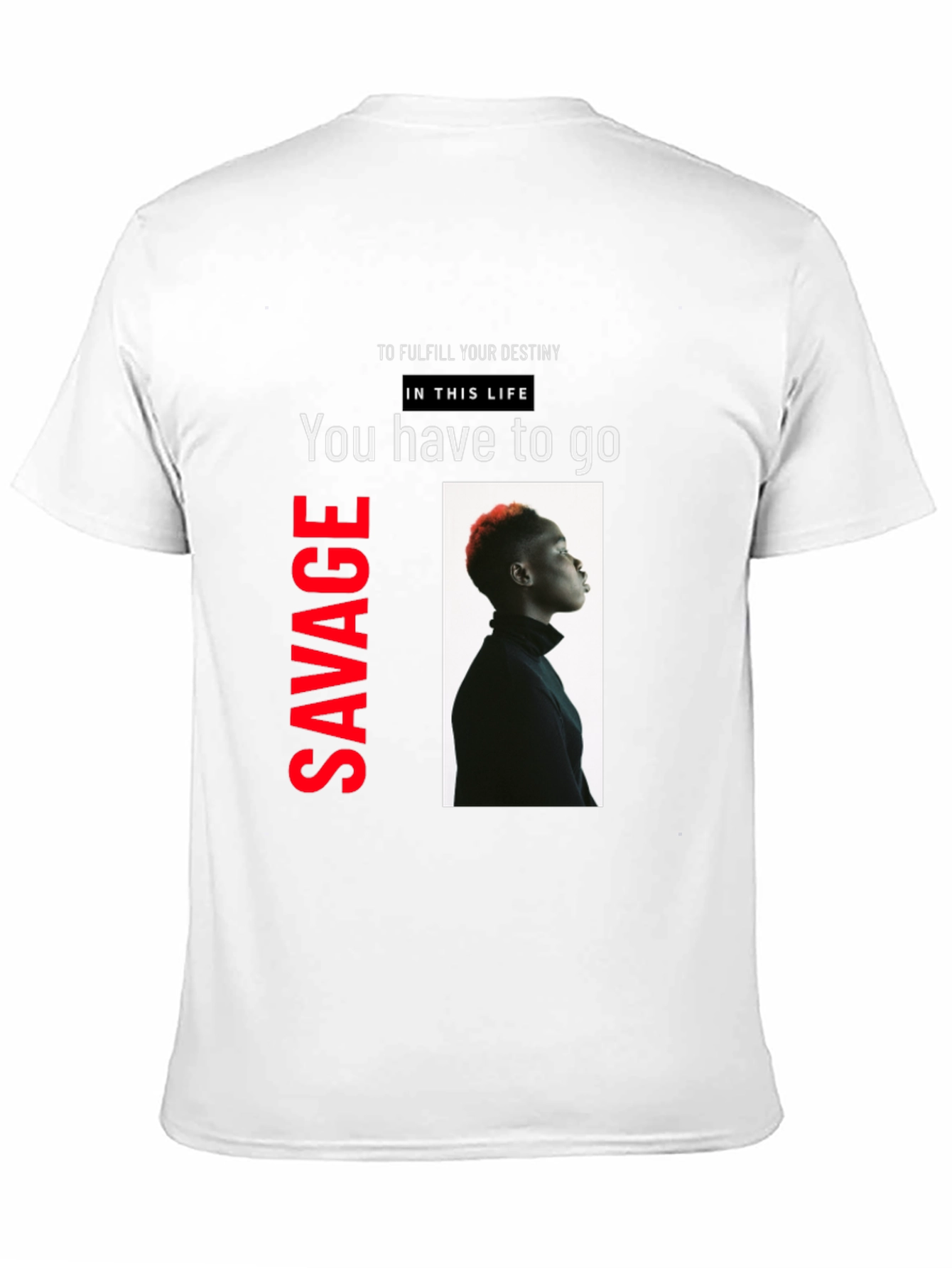 Savage Graphic Print Black T-Shirt