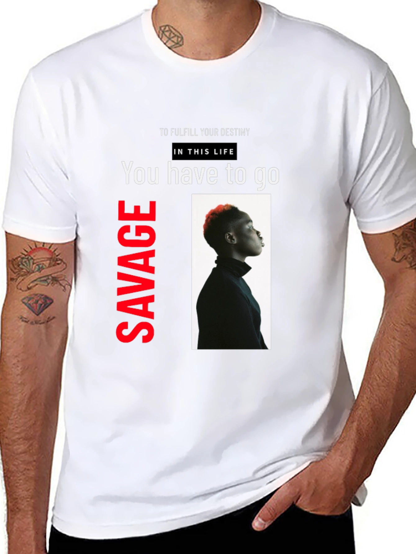 Savage Graphic Print Black T-Shirt
