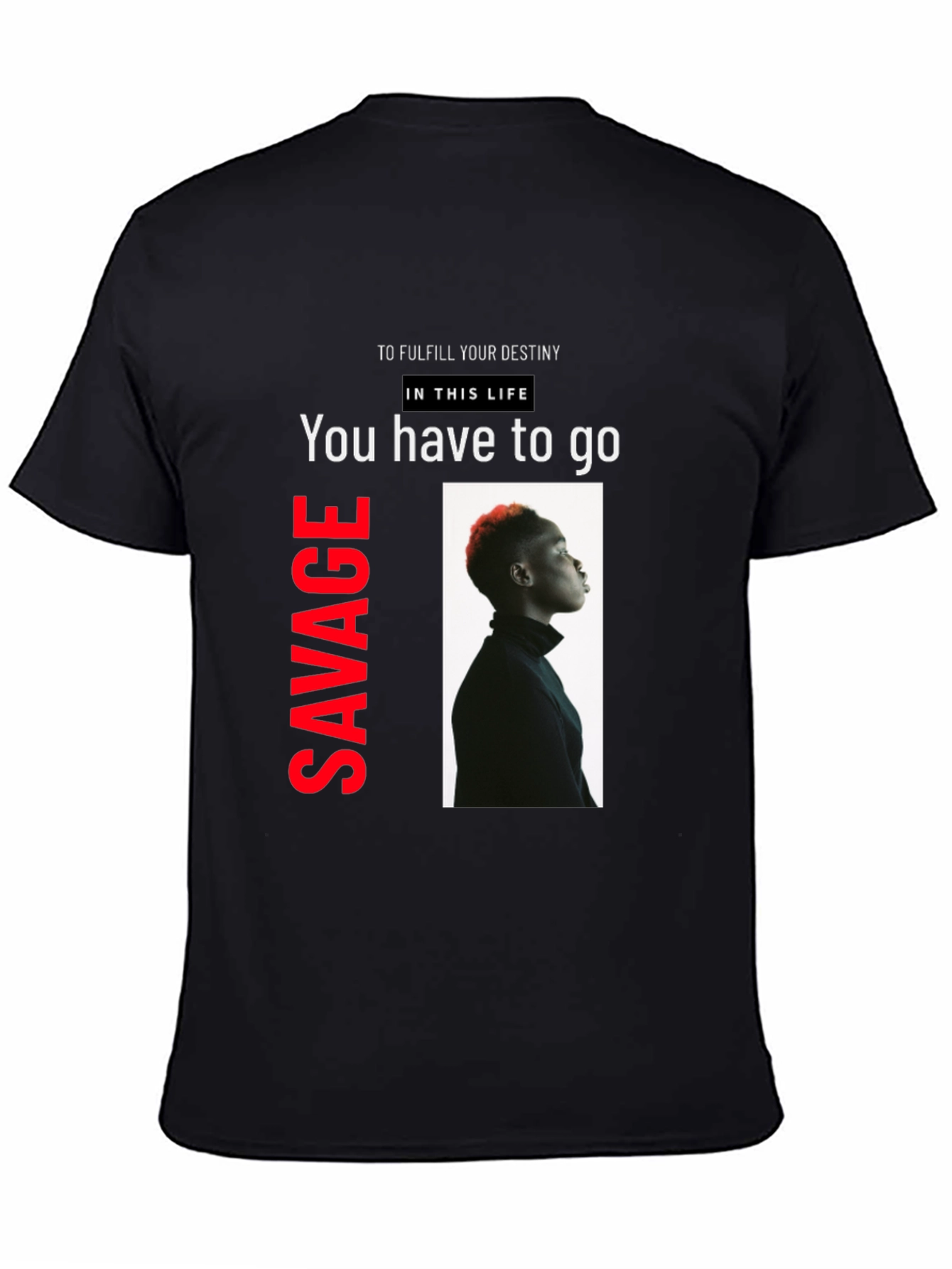 Savage Graphic Print Black T-Shirt