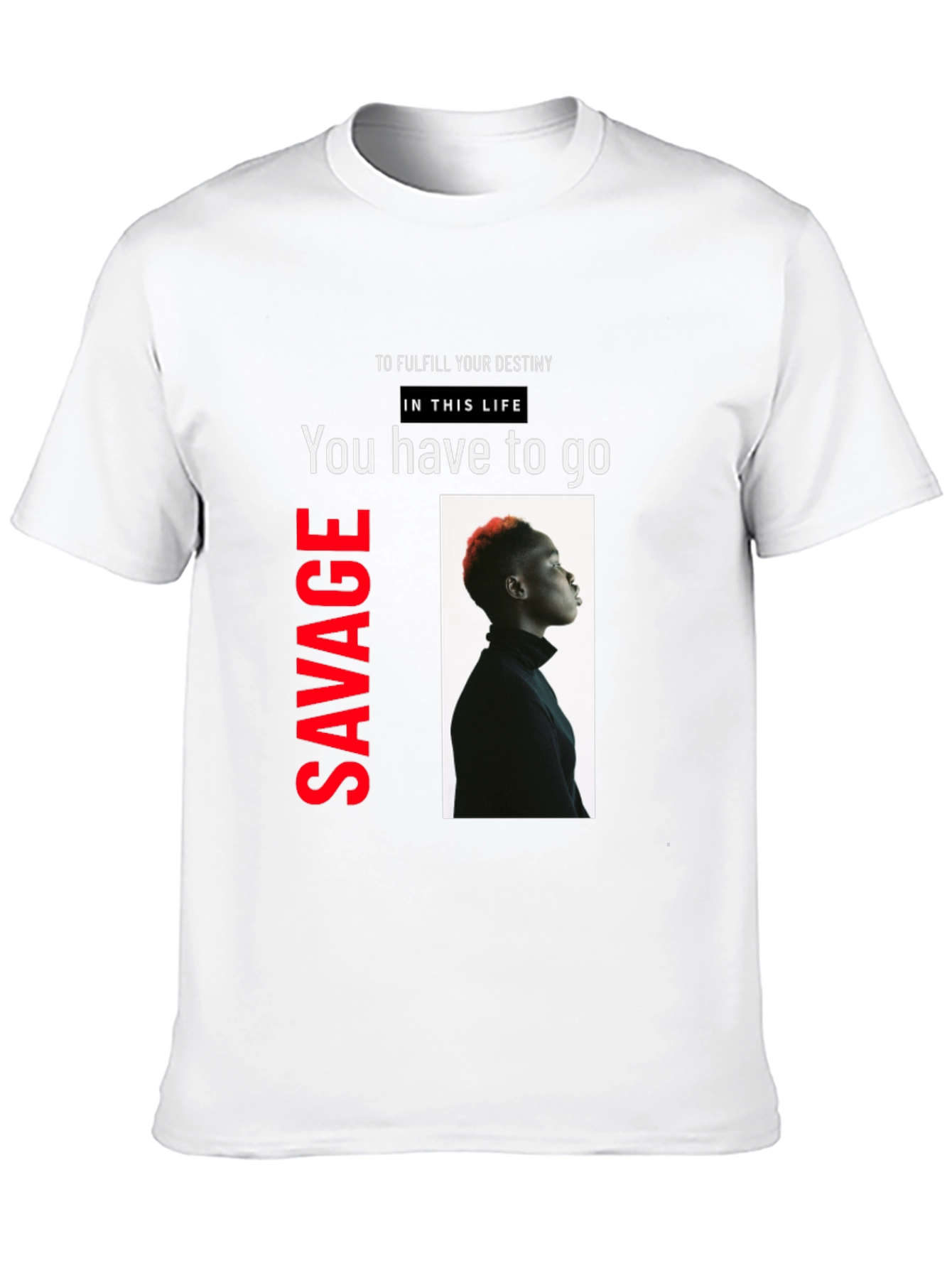 Savage Graphic Print Black T-Shirt