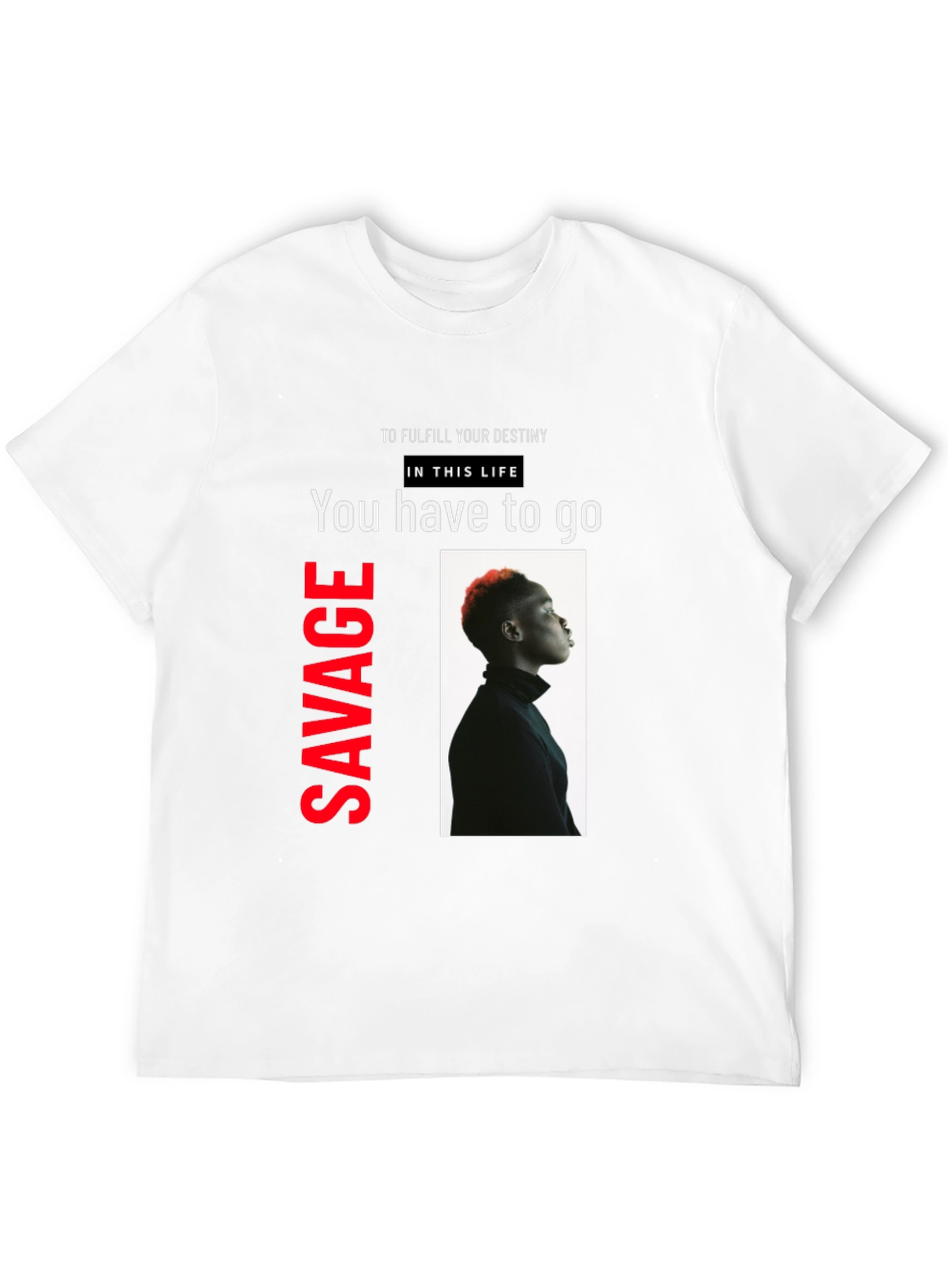 Savage Graphic Print Black T-Shirt