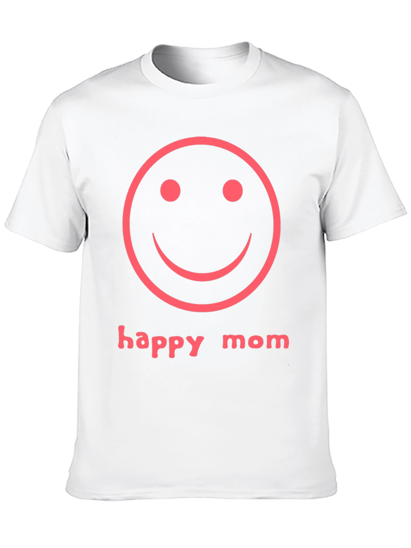 Happy Mom Smiley Face Graphic T-Shirt