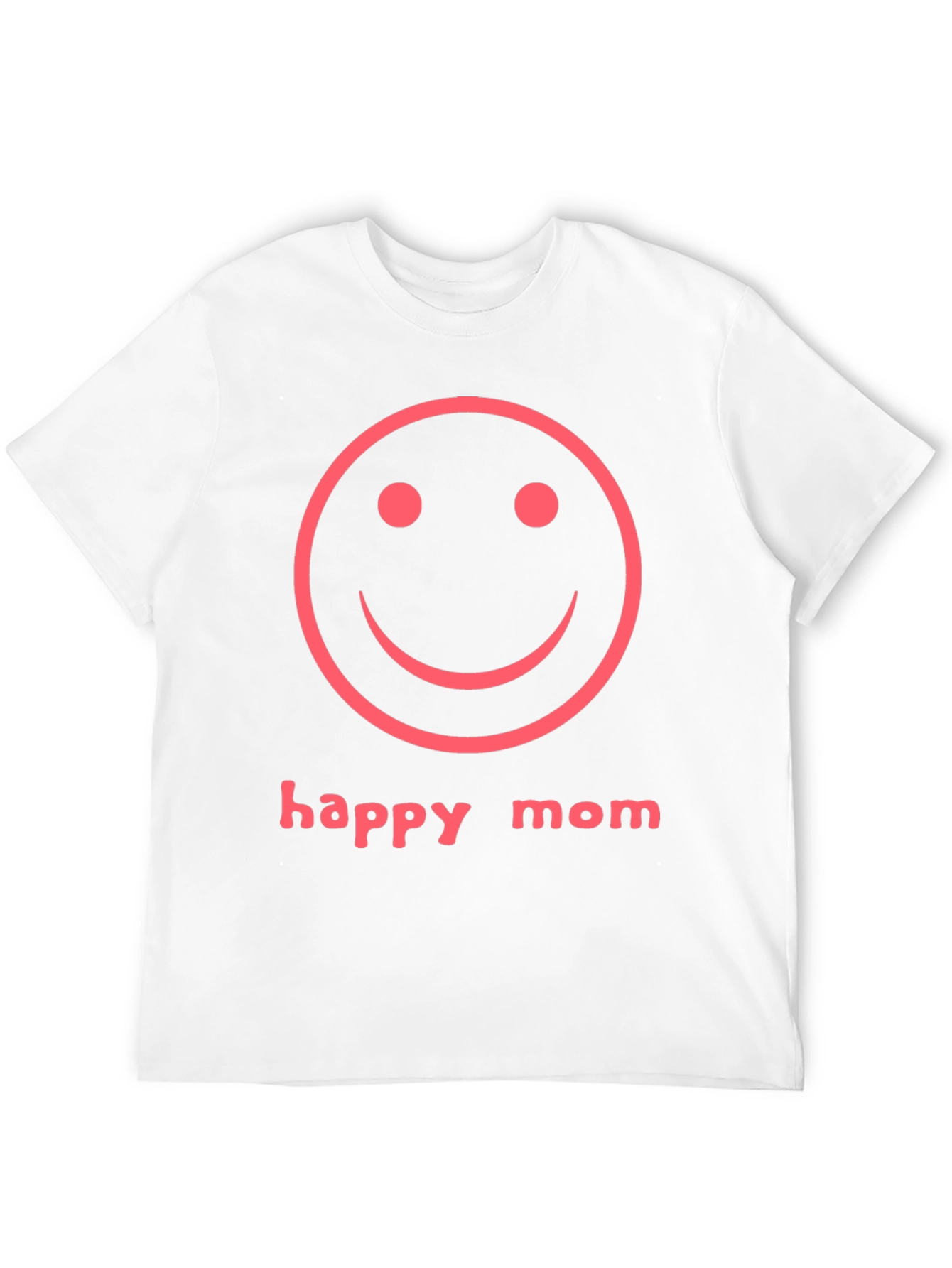 Happy Mom Smiley Face Graphic T-Shirt