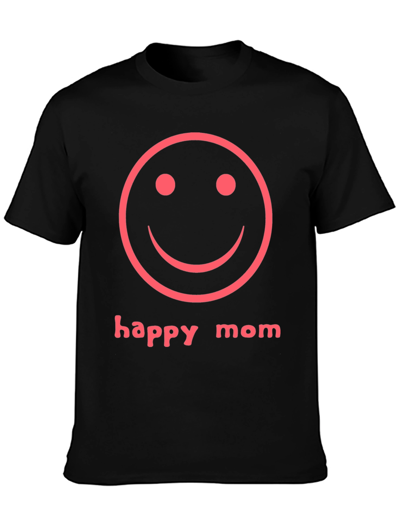 Happy Mom Smiley Face Graphic T-Shirt