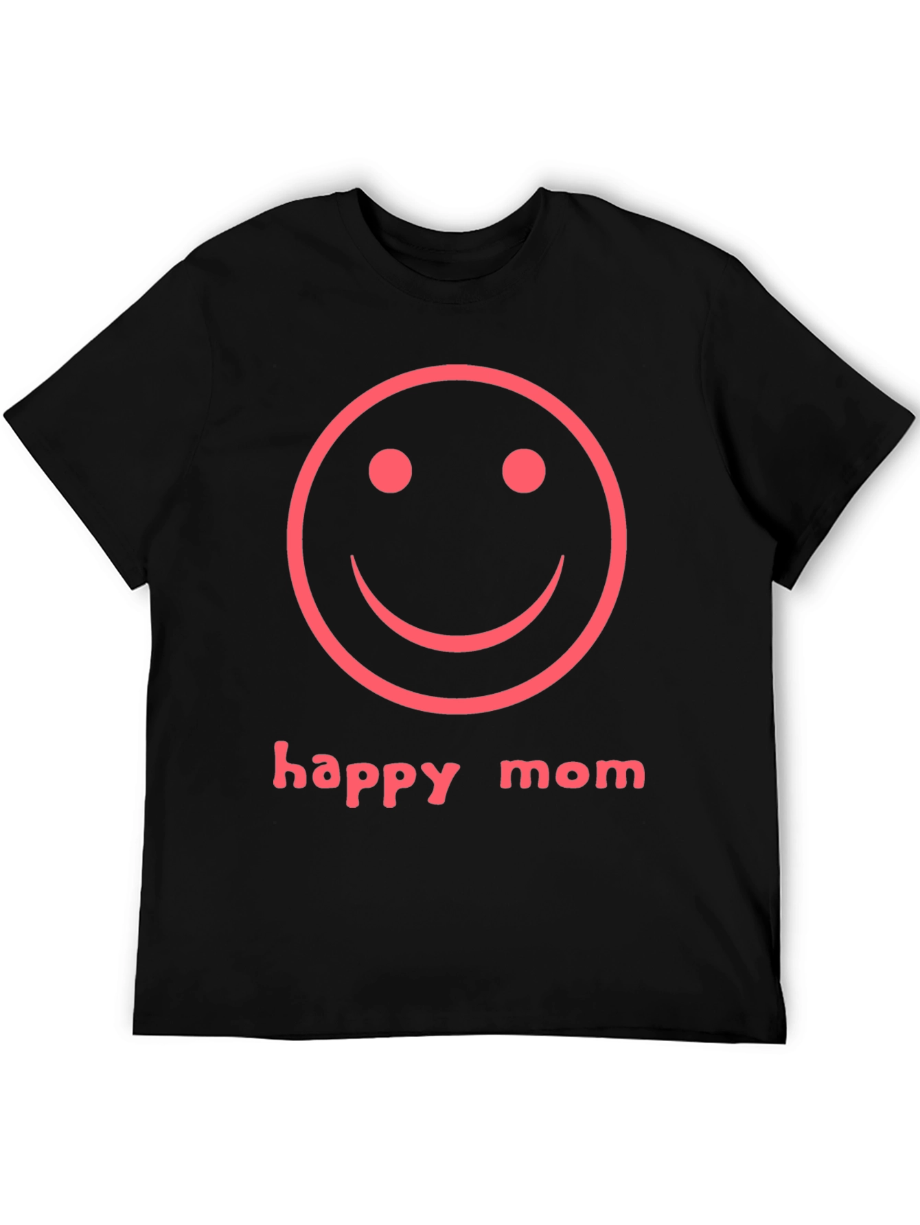 Happy Mom Smiley Face Graphic T-Shirt