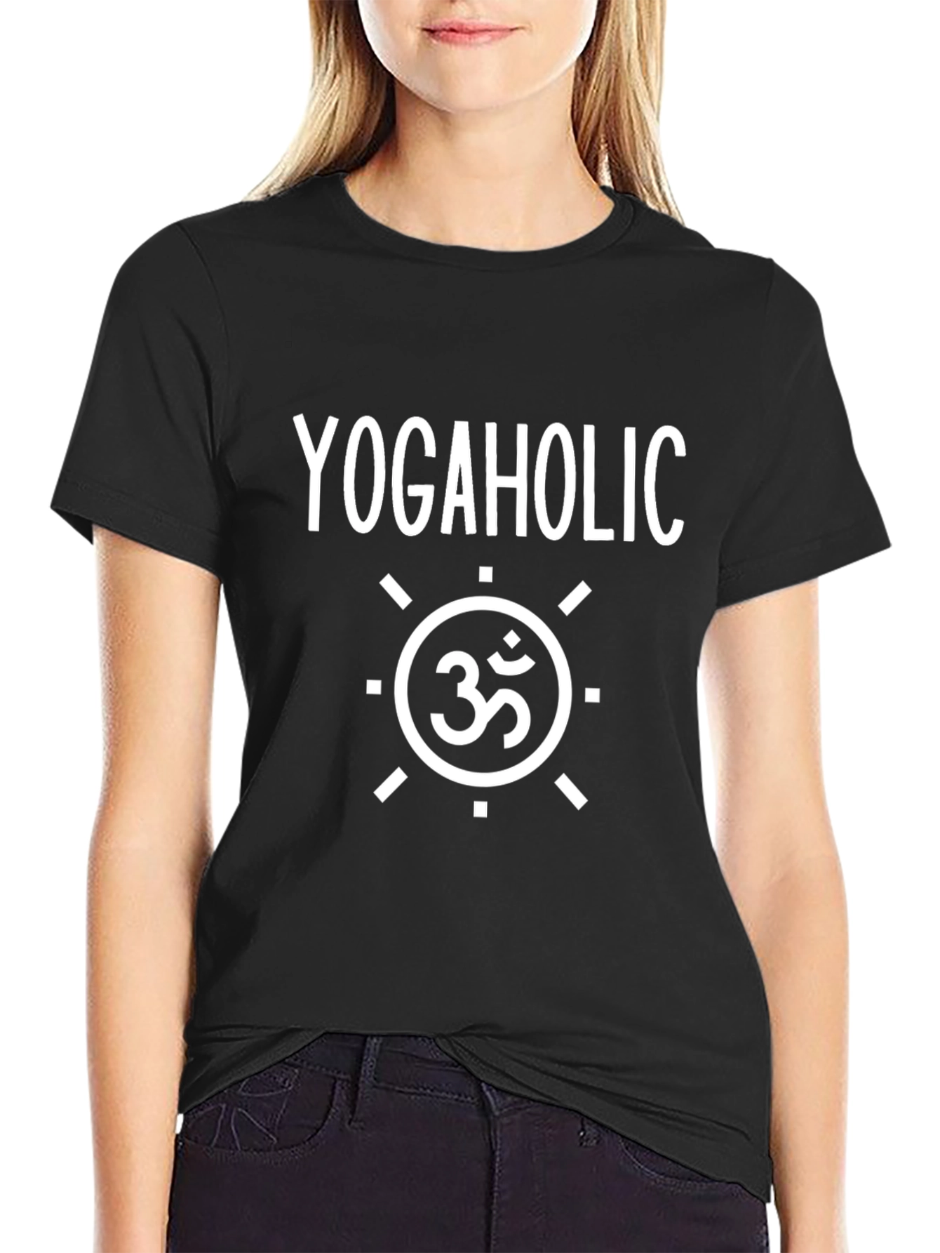 Yogaholic Black T-Shirt