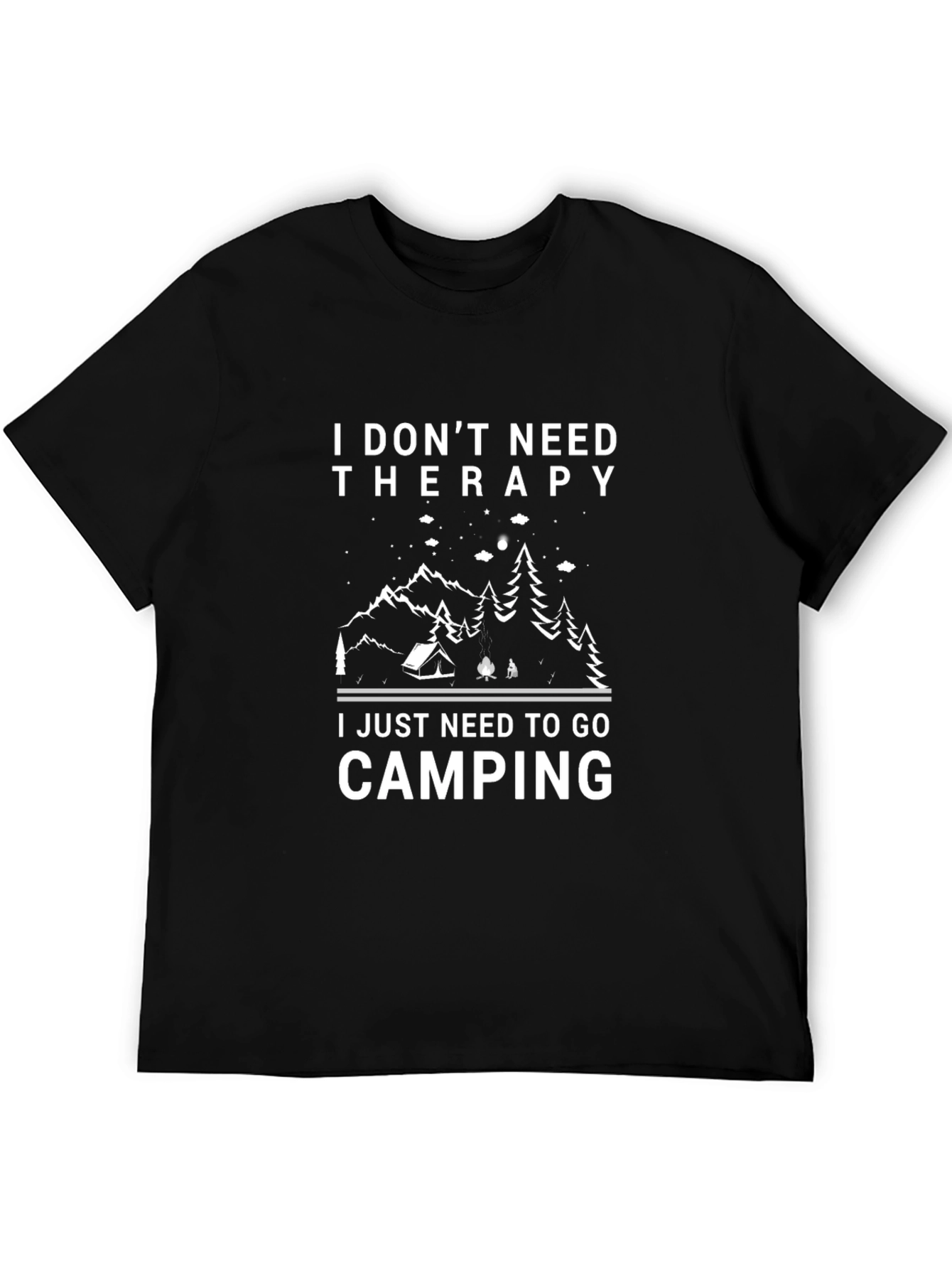 Camping Therapy Black Graphic Tee