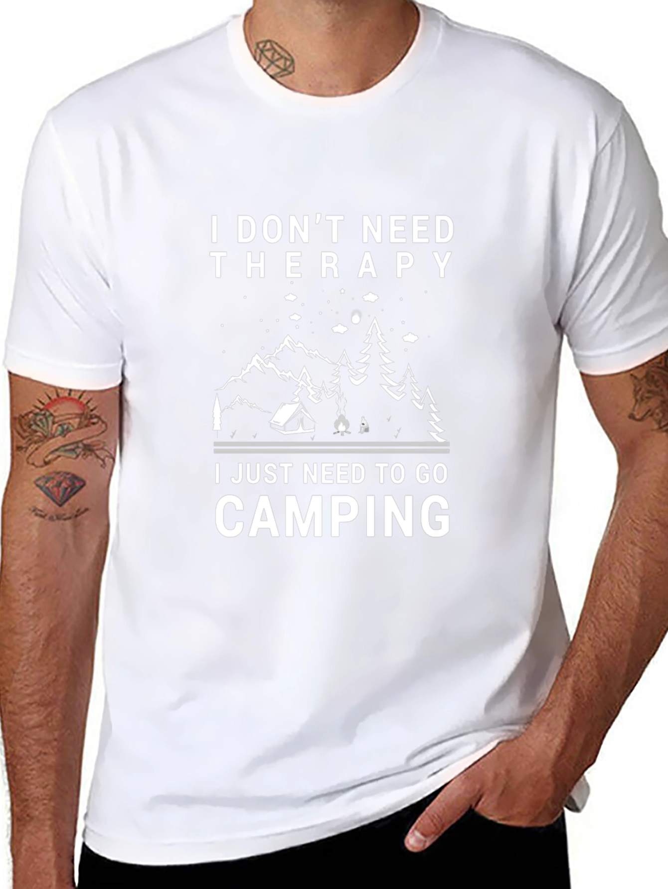 Camping Therapy Black Graphic Tee