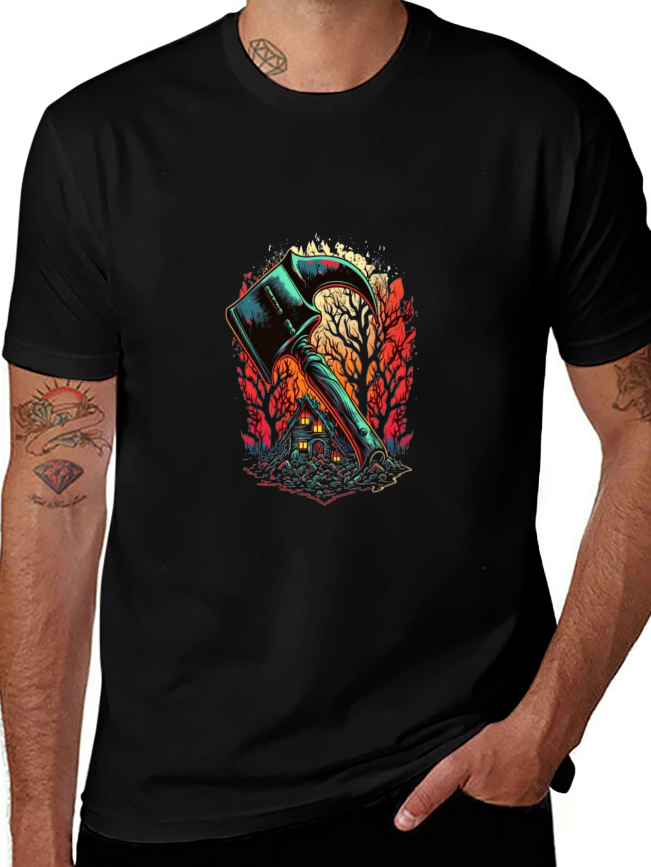 Axe House Graphic Tee - Spooky Season T-Shirt
